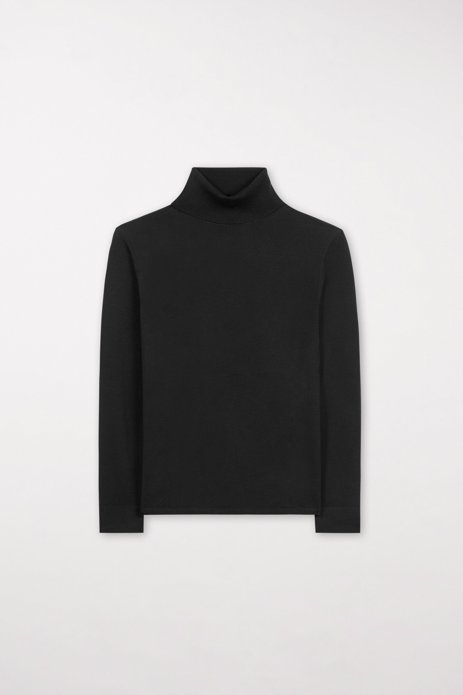 Basic-Rollkragen-Pullover - black - Standard | Model Front