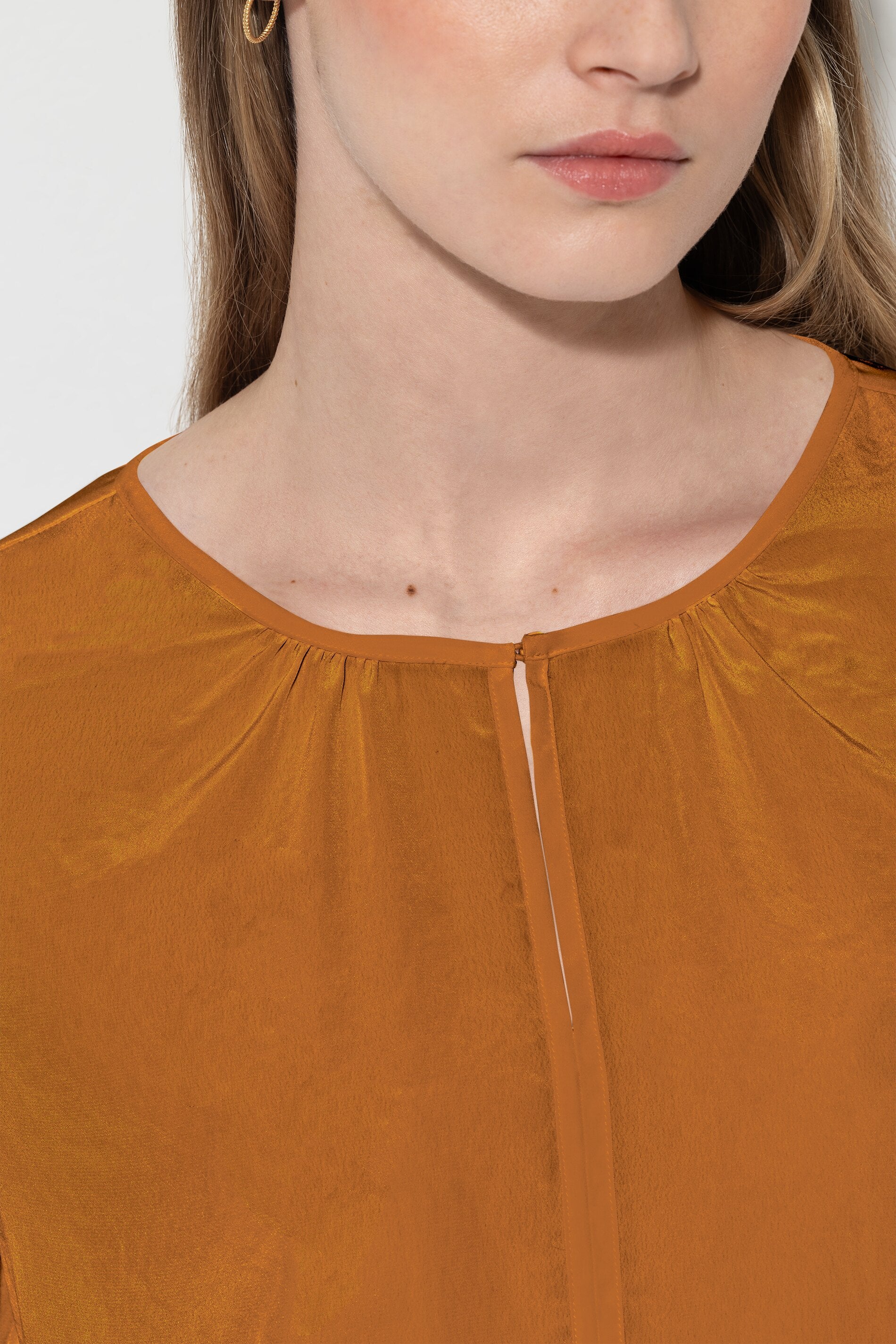 Fließendes Blusenshirt - kurkuma - Standard | Artikel Front