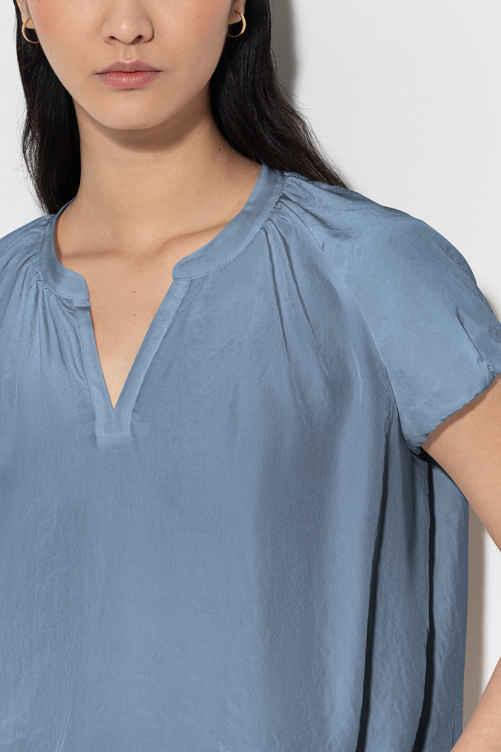 Fließendes Tunikatop - smoky blue - Standard | Artikel Front