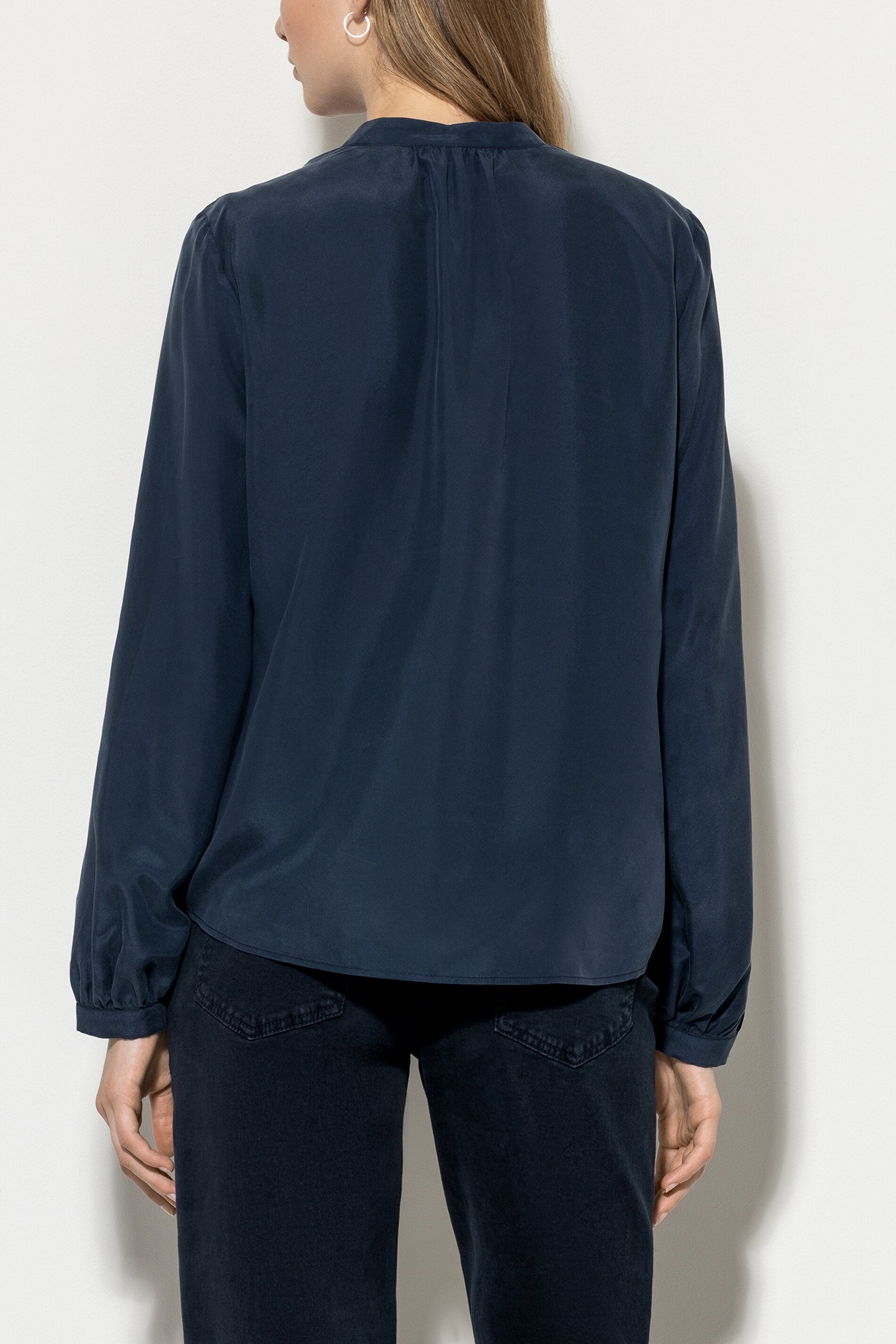 Seiden-Tunikabluse - midnight blue - Standard | Model Detail