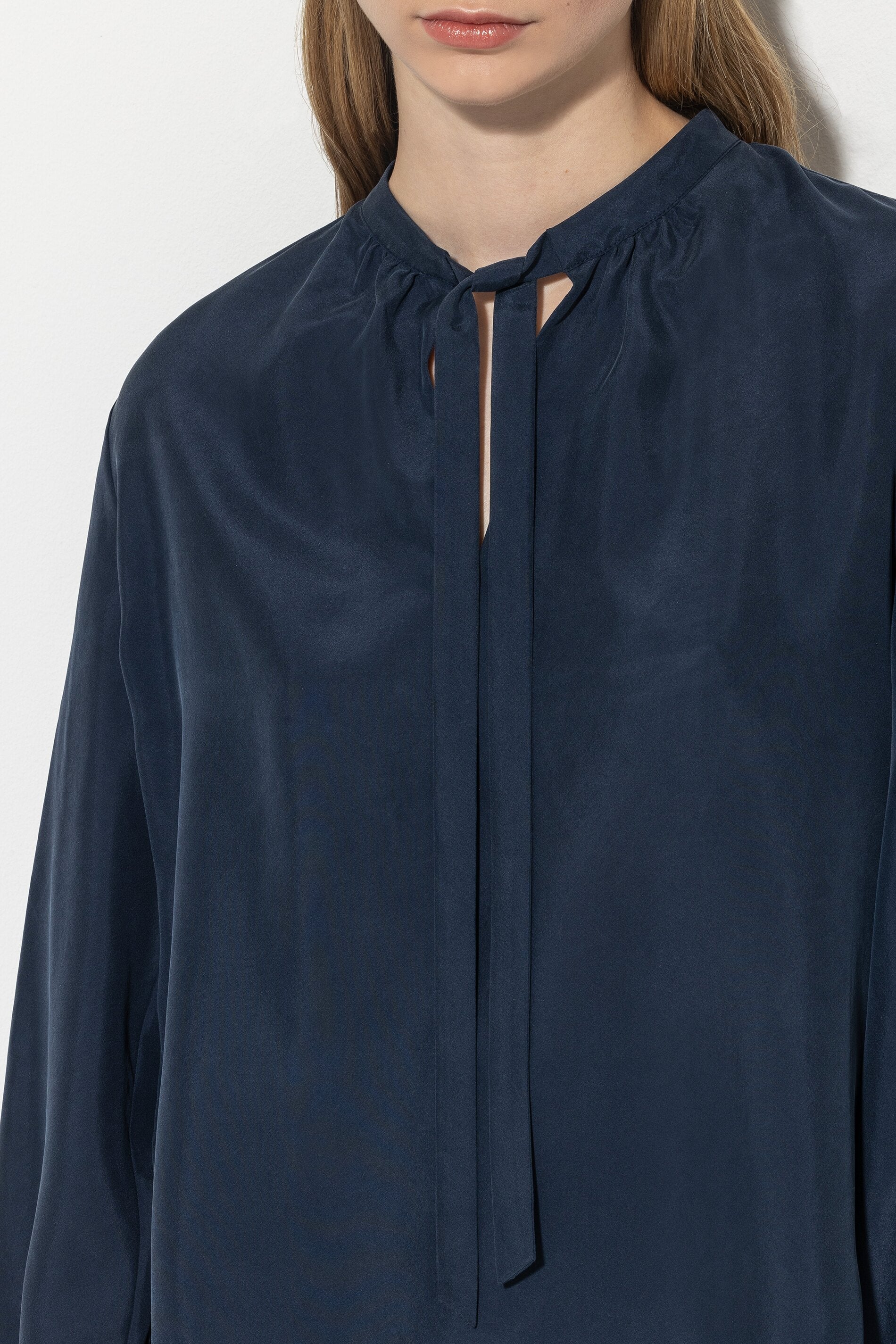 Seiden-Tunikabluse - midnight blue - Standard | Artikel Front