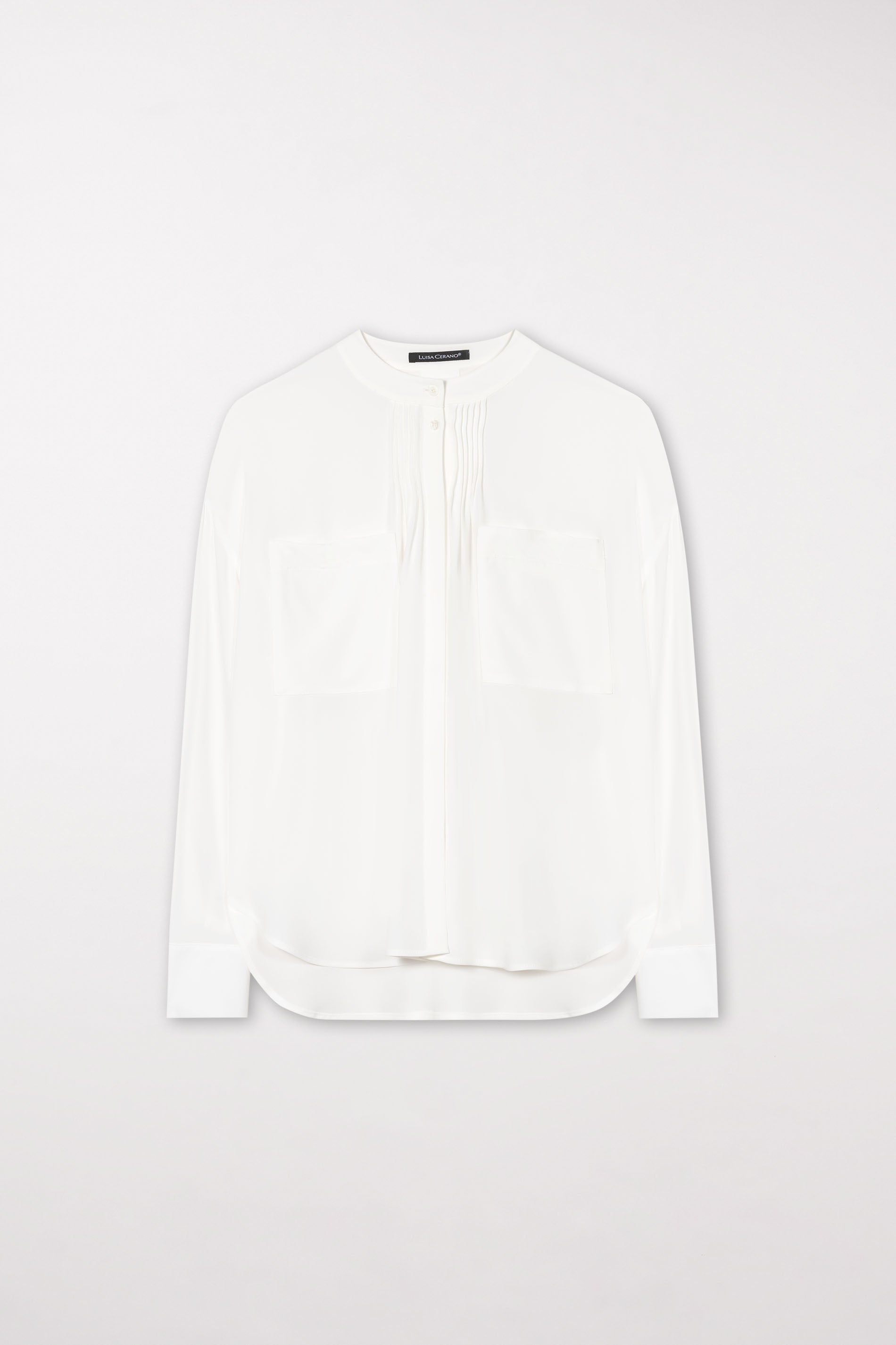 Hemd mit Faltendetails - cream - Standard | Model Front