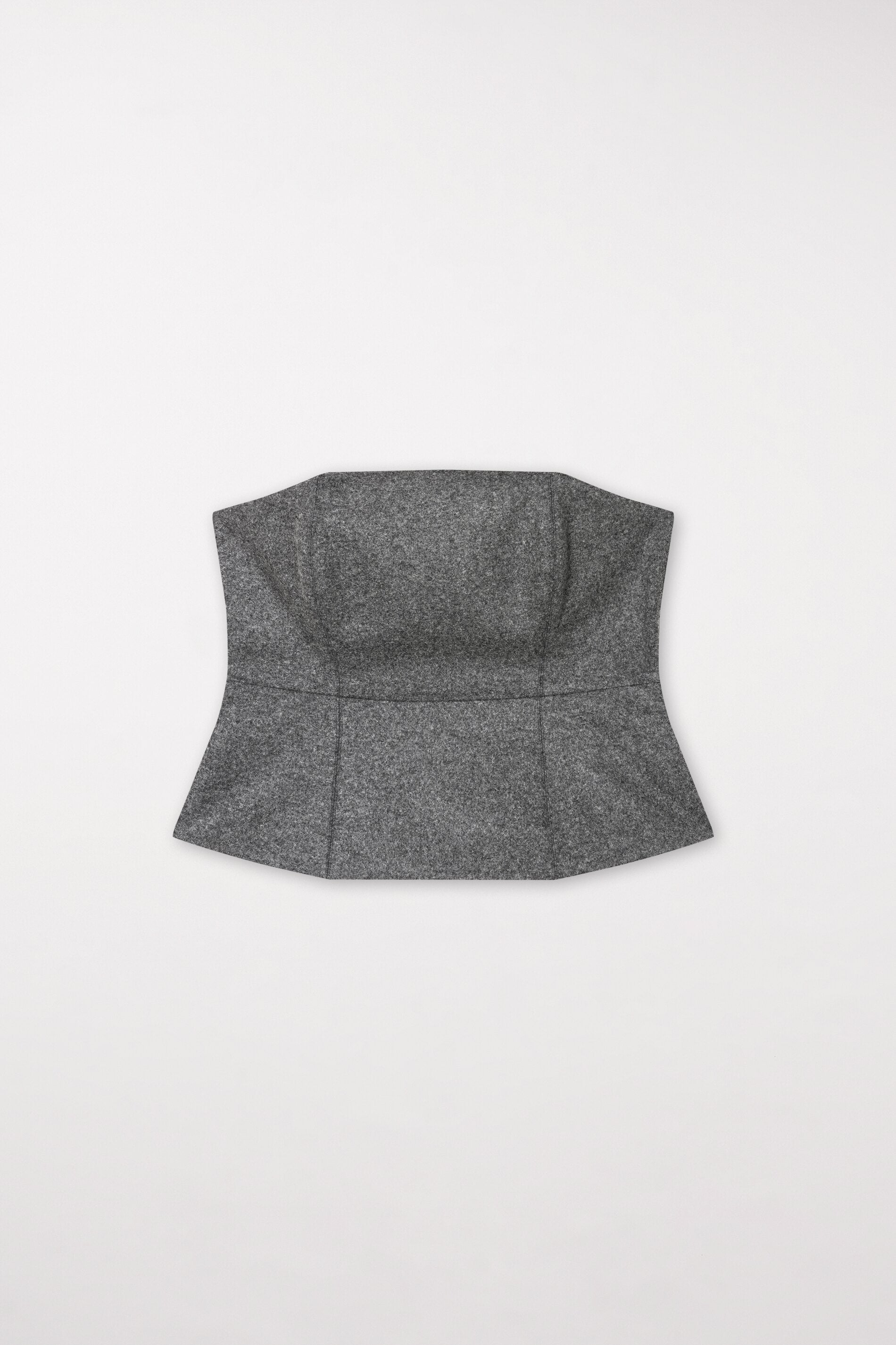 Flanell-Corsage - dark grey melange - Standard