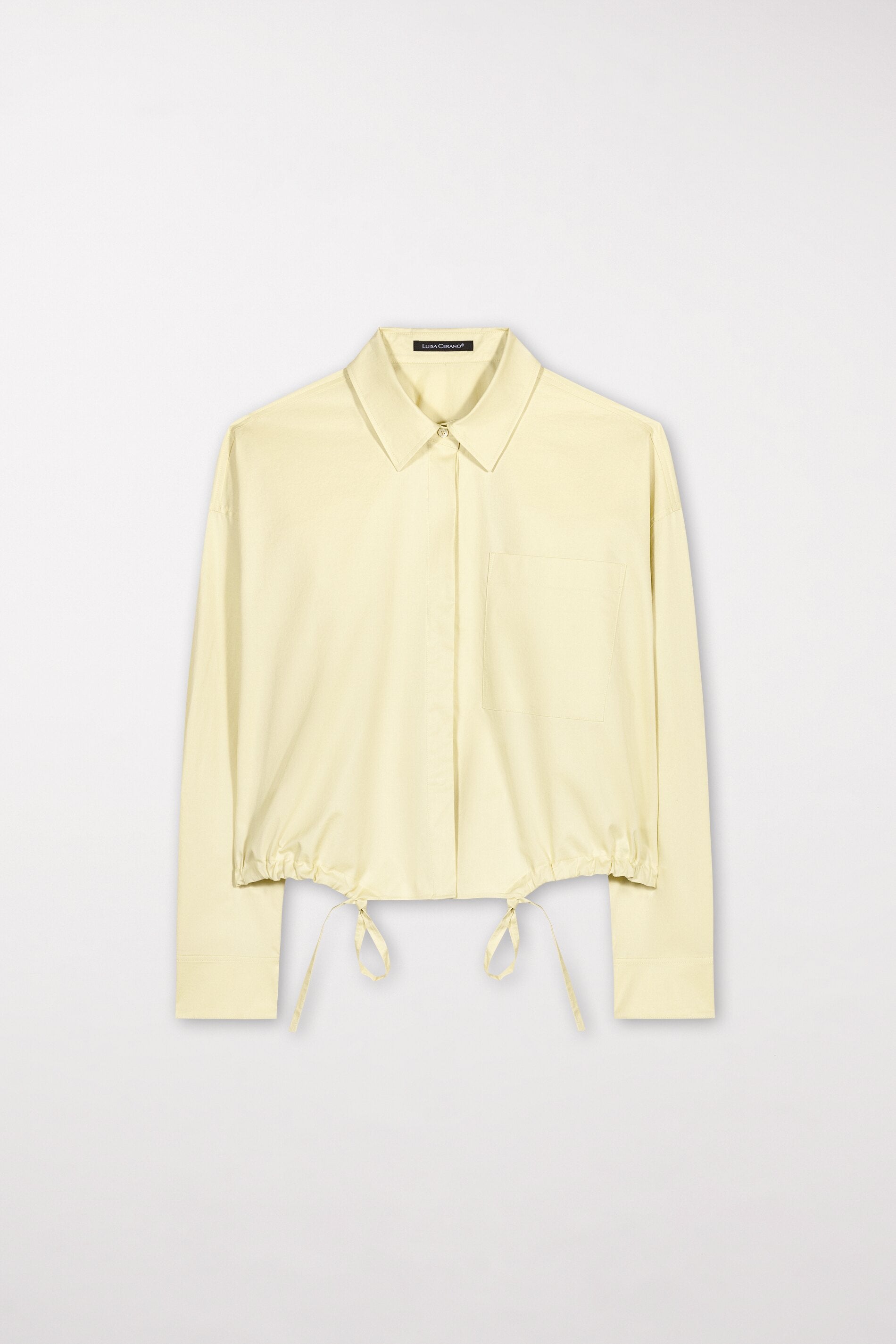 Gabardine-Blousonbluse - pale citron - Standard | Model Front