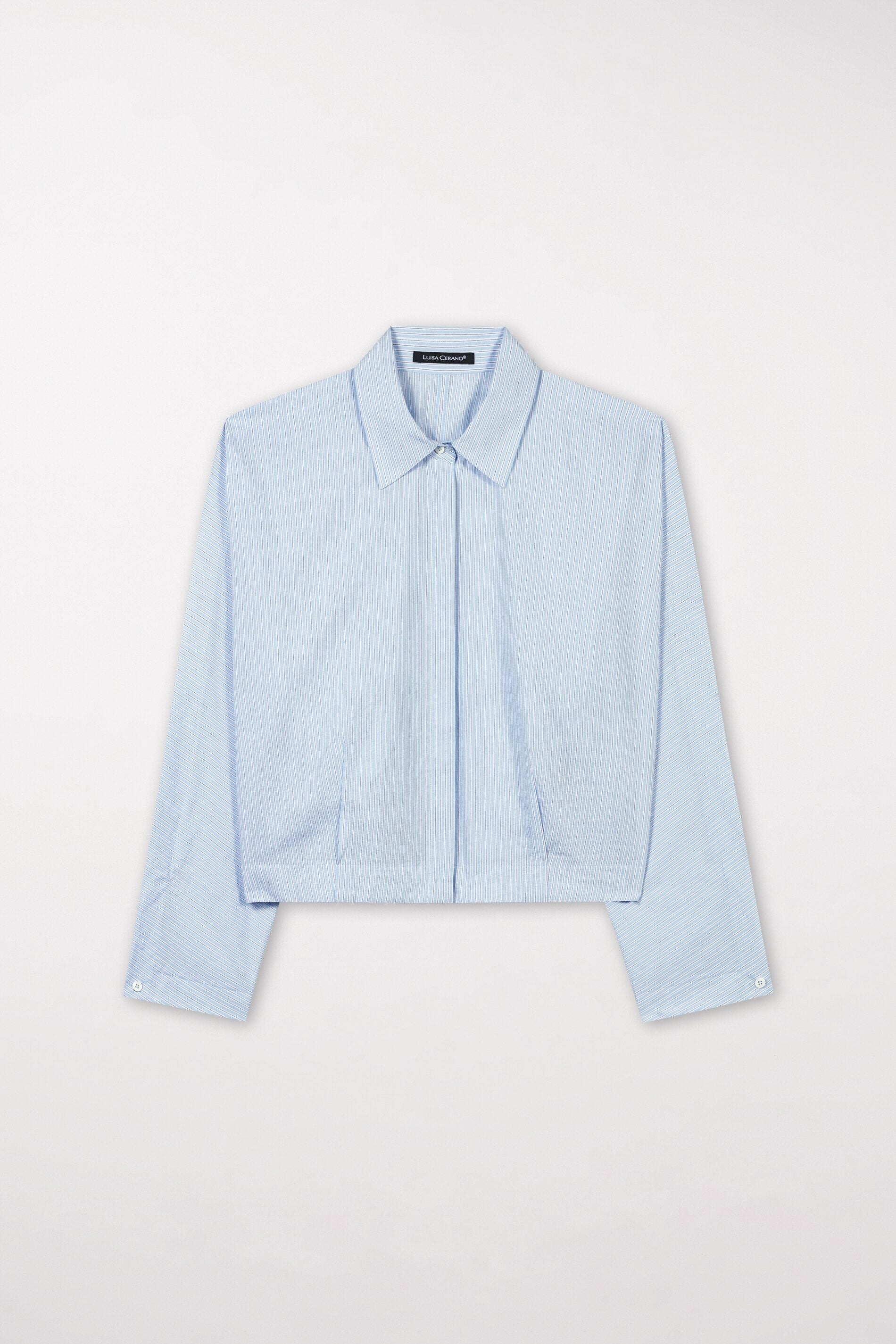 Kimonobluse mit Streifen - multi - Standard | Model Front