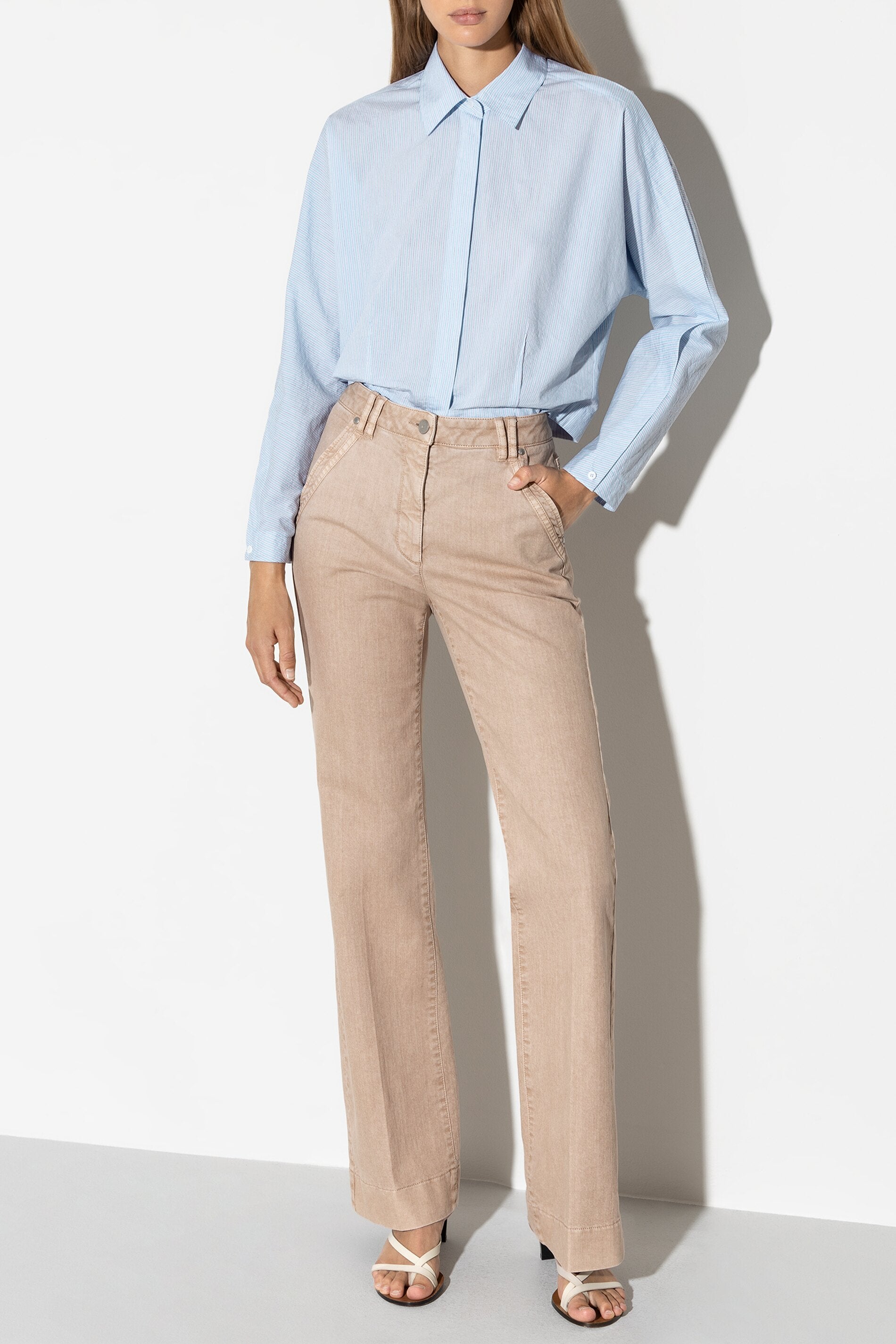 Kimonobluse mit Streifen - multi - Standard | Model Seite