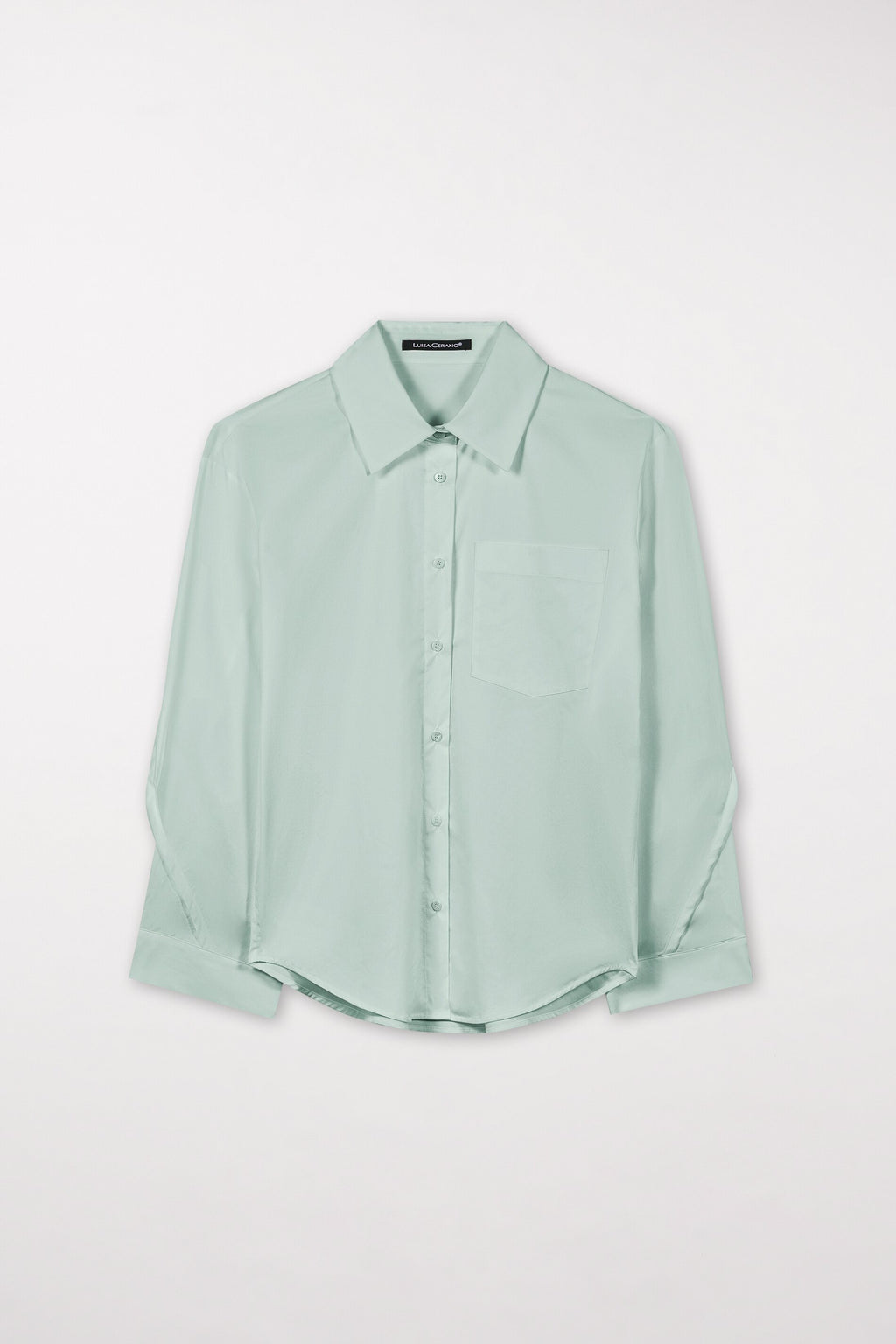 Gabardine-Hemdbluse - mint - Standard | Model Front