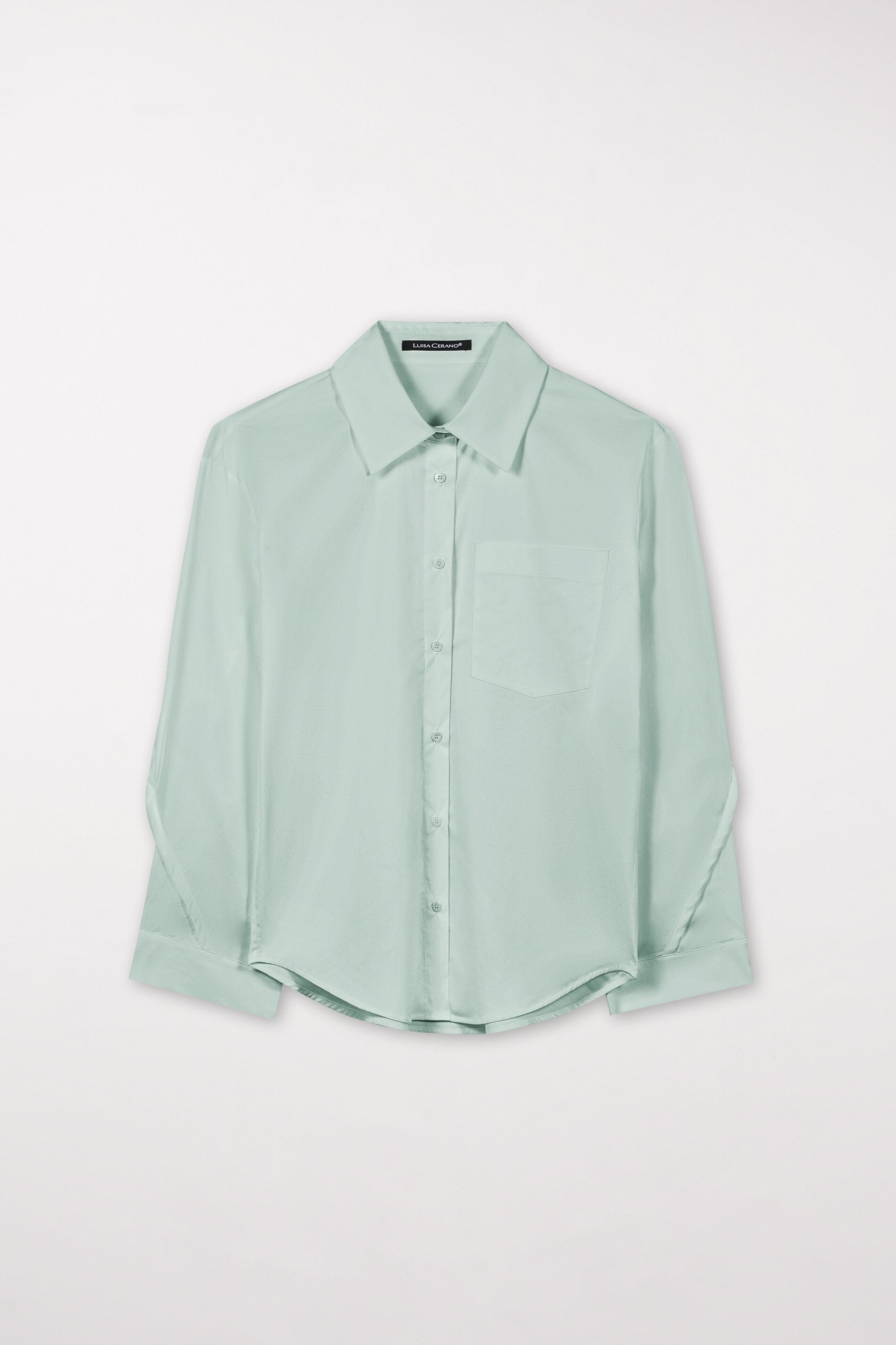 Gabardine-Hemdbluse - mint - Standard | Model Front