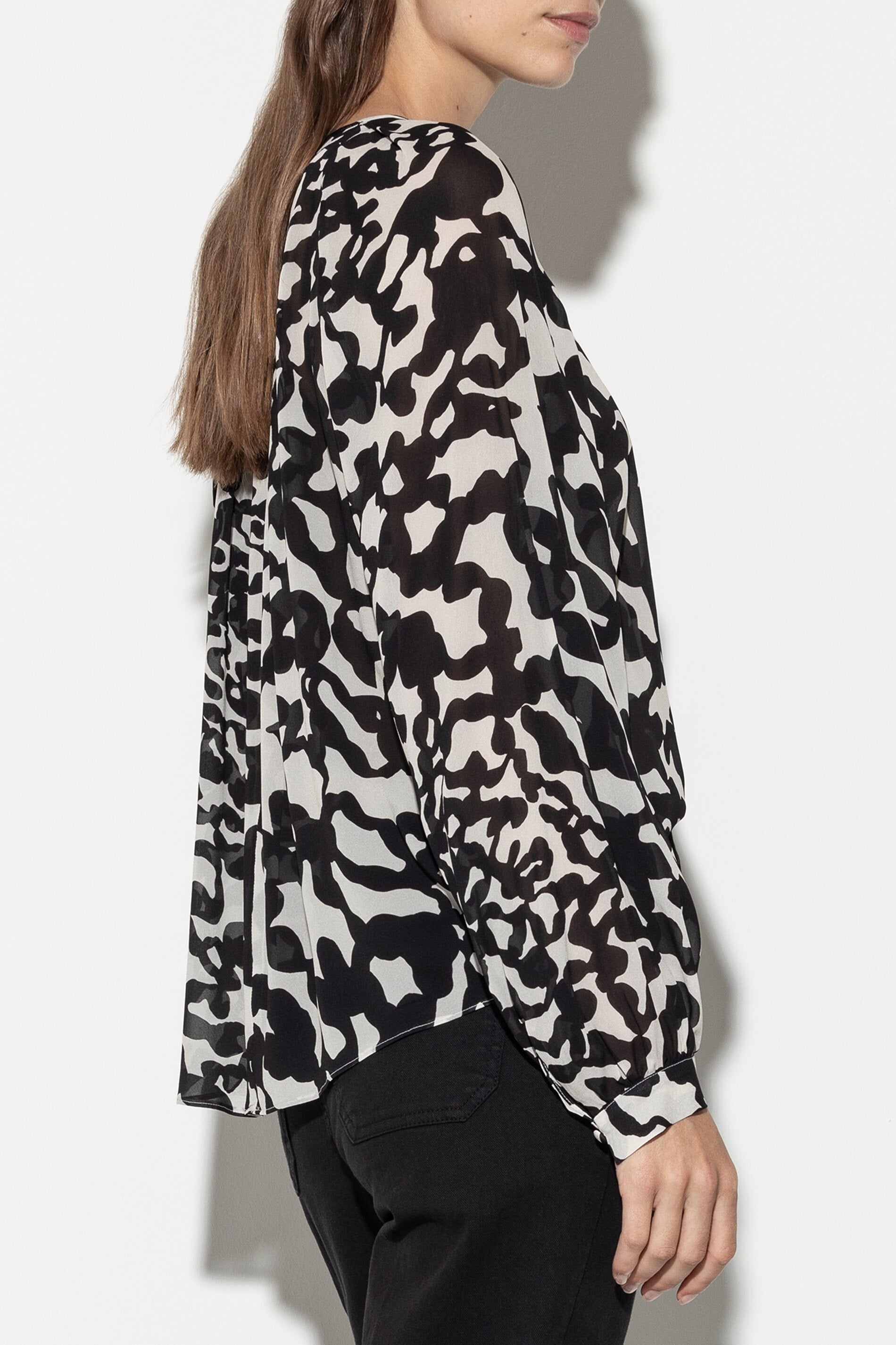 Tunikabluse mit Animal-Print - multi - Standard | Model Rück