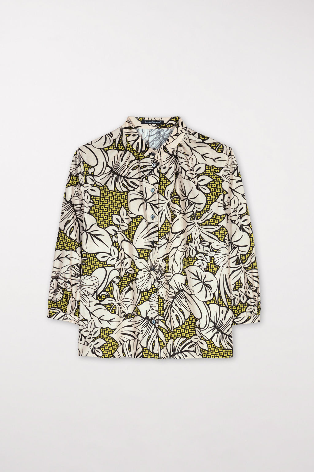Bluse mit Leaf-Print - multi - Standard | Model Front