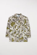 Bluse mit Leaf-Print - multi - Standard | Model Front