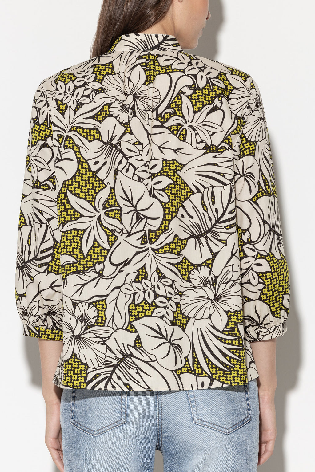 Bluse mit Leaf-Print - multi - Standard | Model Detail