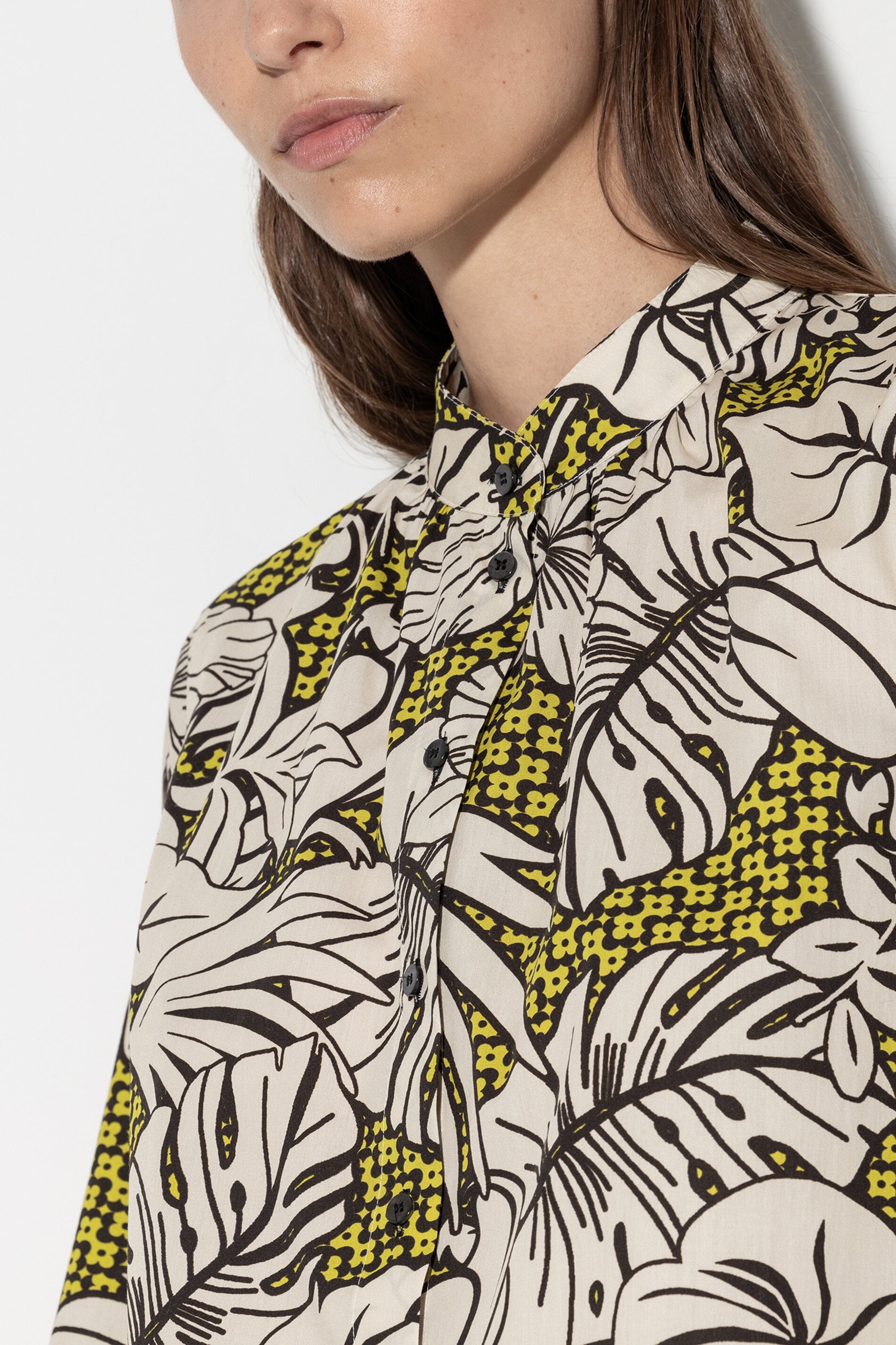Bluse mit Leaf-Print - multi - Standard | Artikel Front