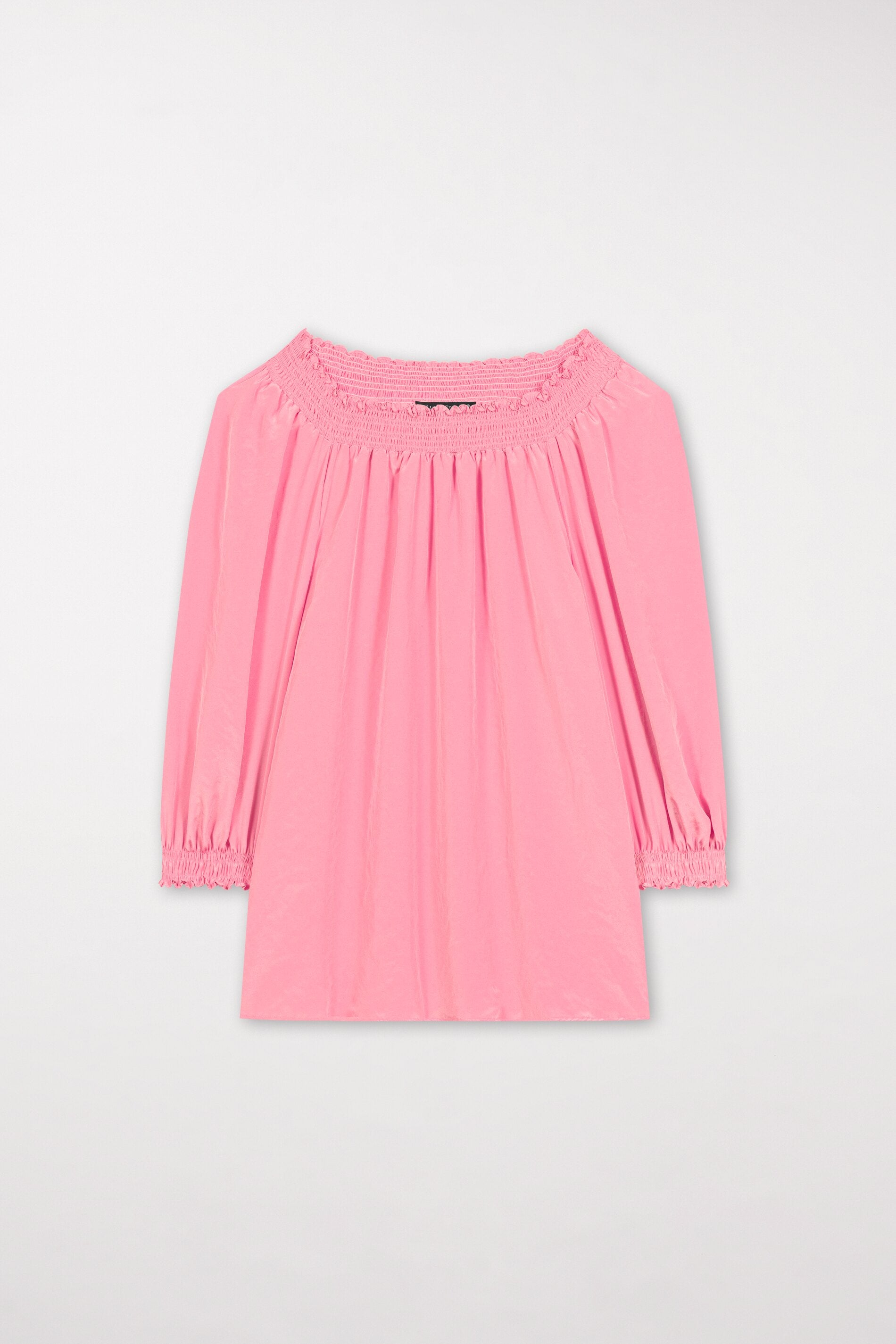 Tunika mit Carmen-Ausschnitt - candy pink - Standard | Model Front