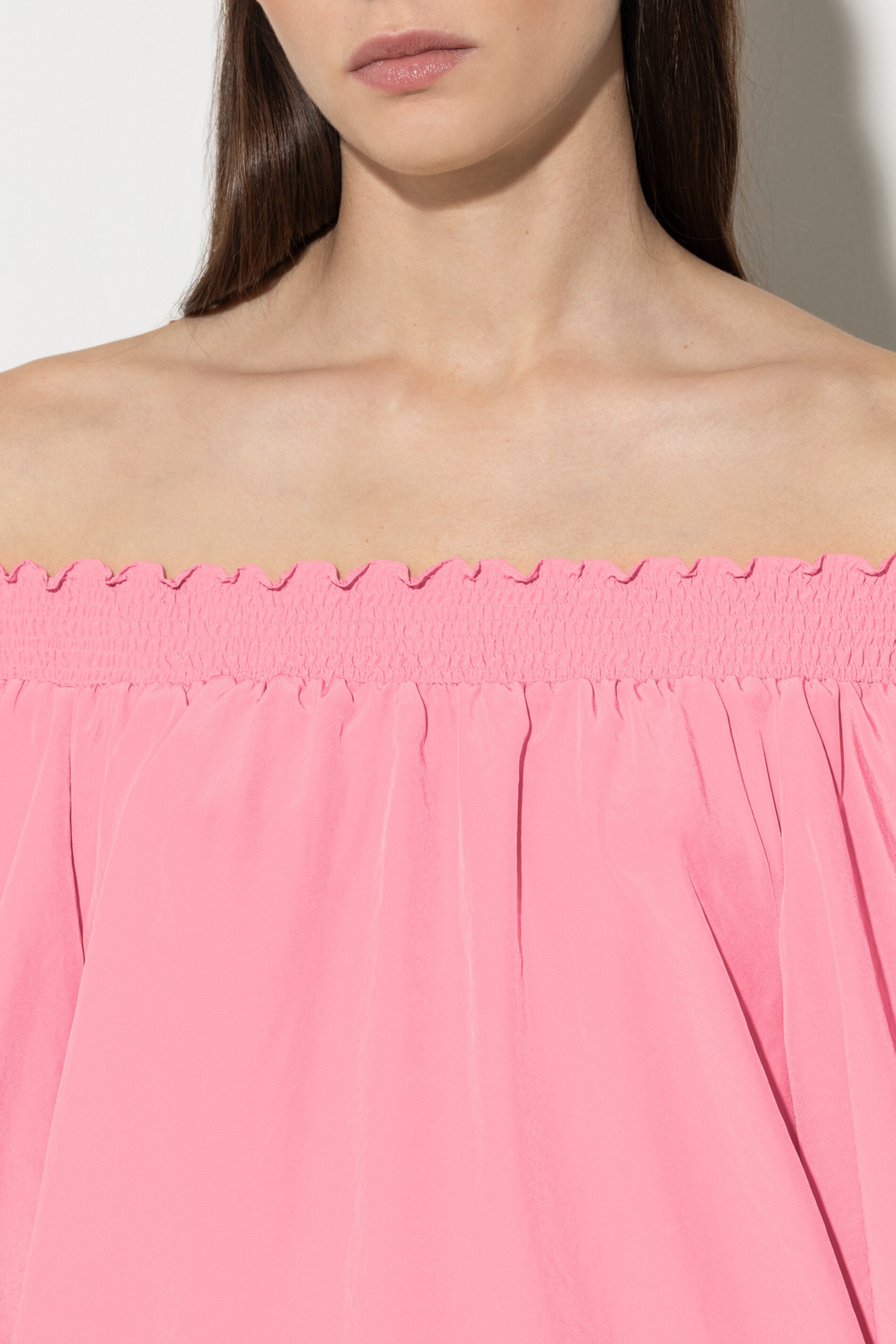 Tunika mit Carmen-Ausschnitt - candy pink - Standard | Artikel Front