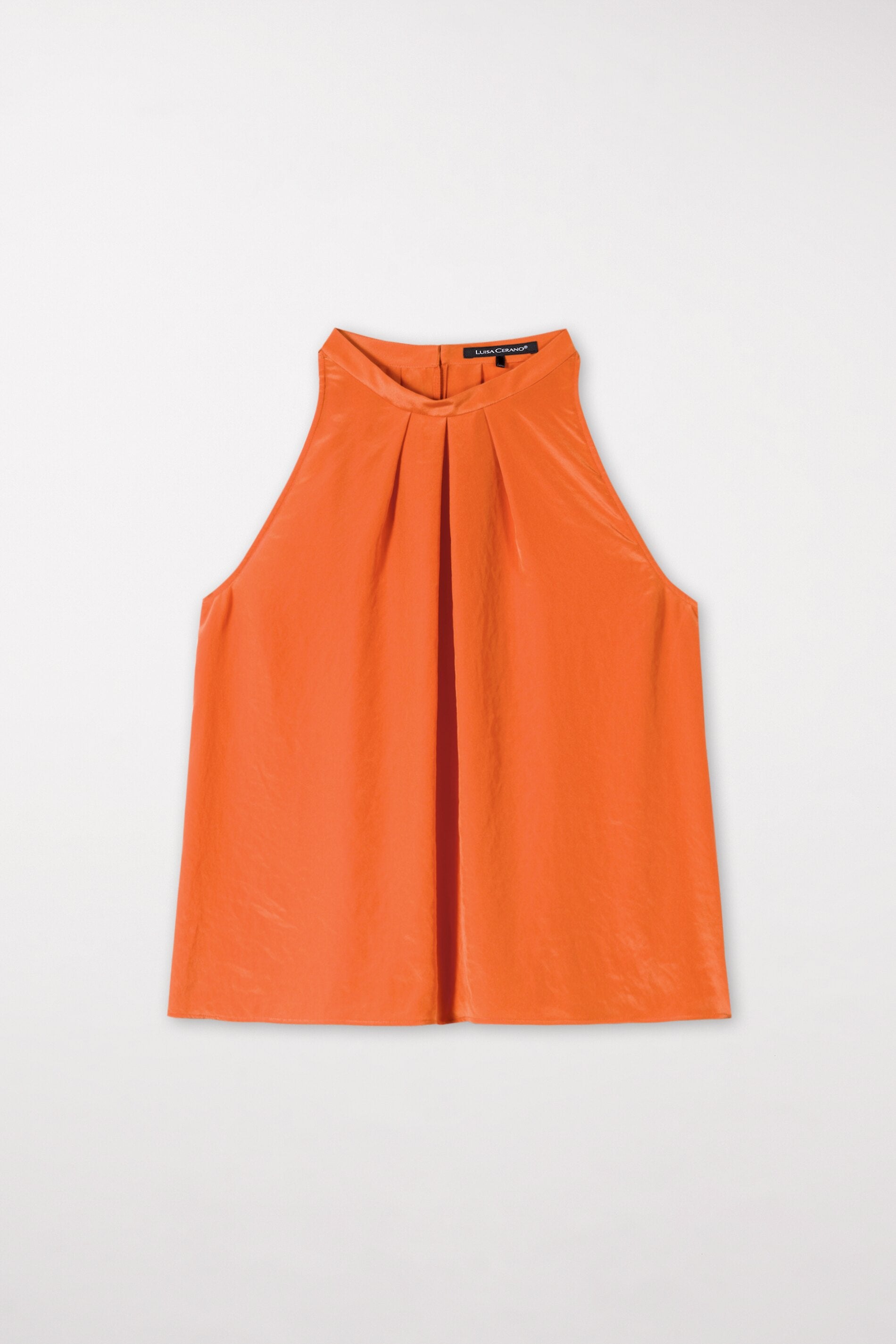 Neckholder-Top - burnt orange - Standard | Model Front