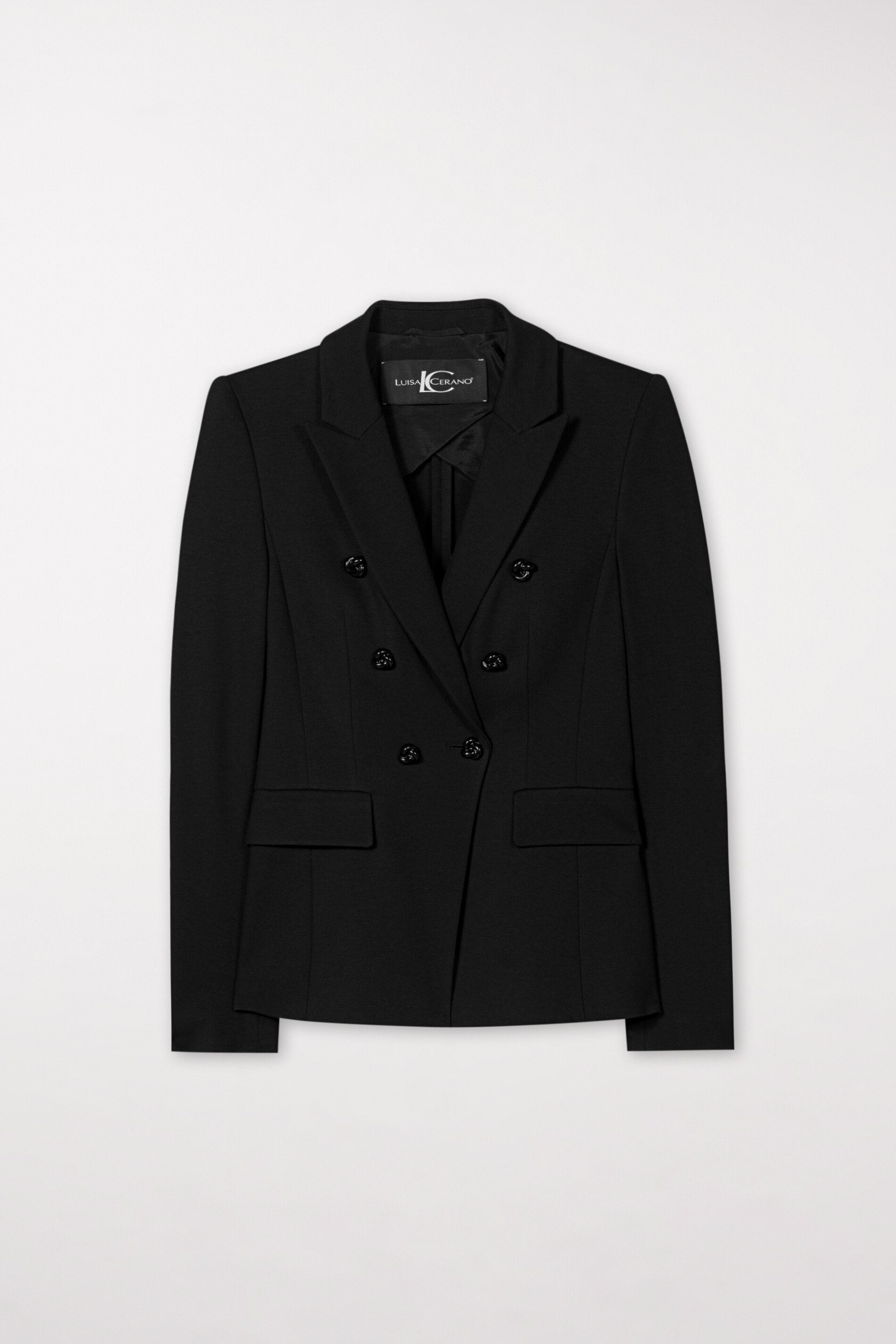 Blazer aus Punto-Milano - black - Standard | Model Front