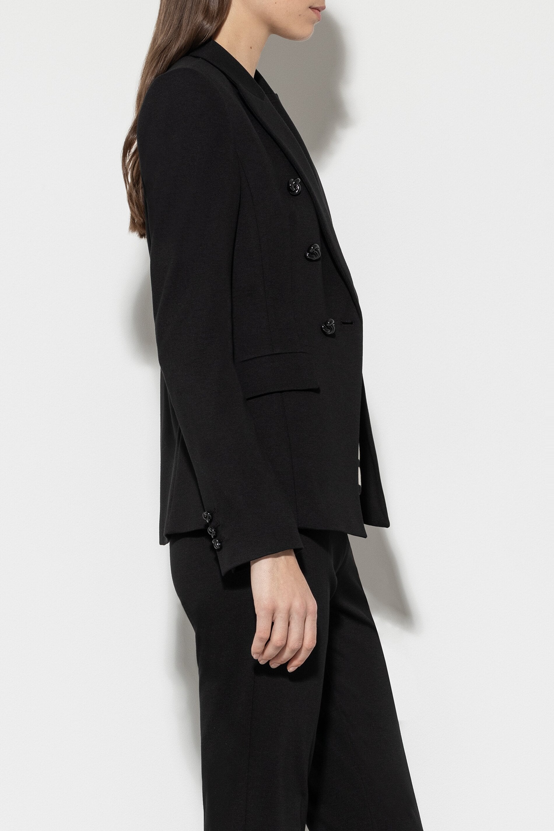 Blazer aus Punto-Milano - black - Standard | Model Rück