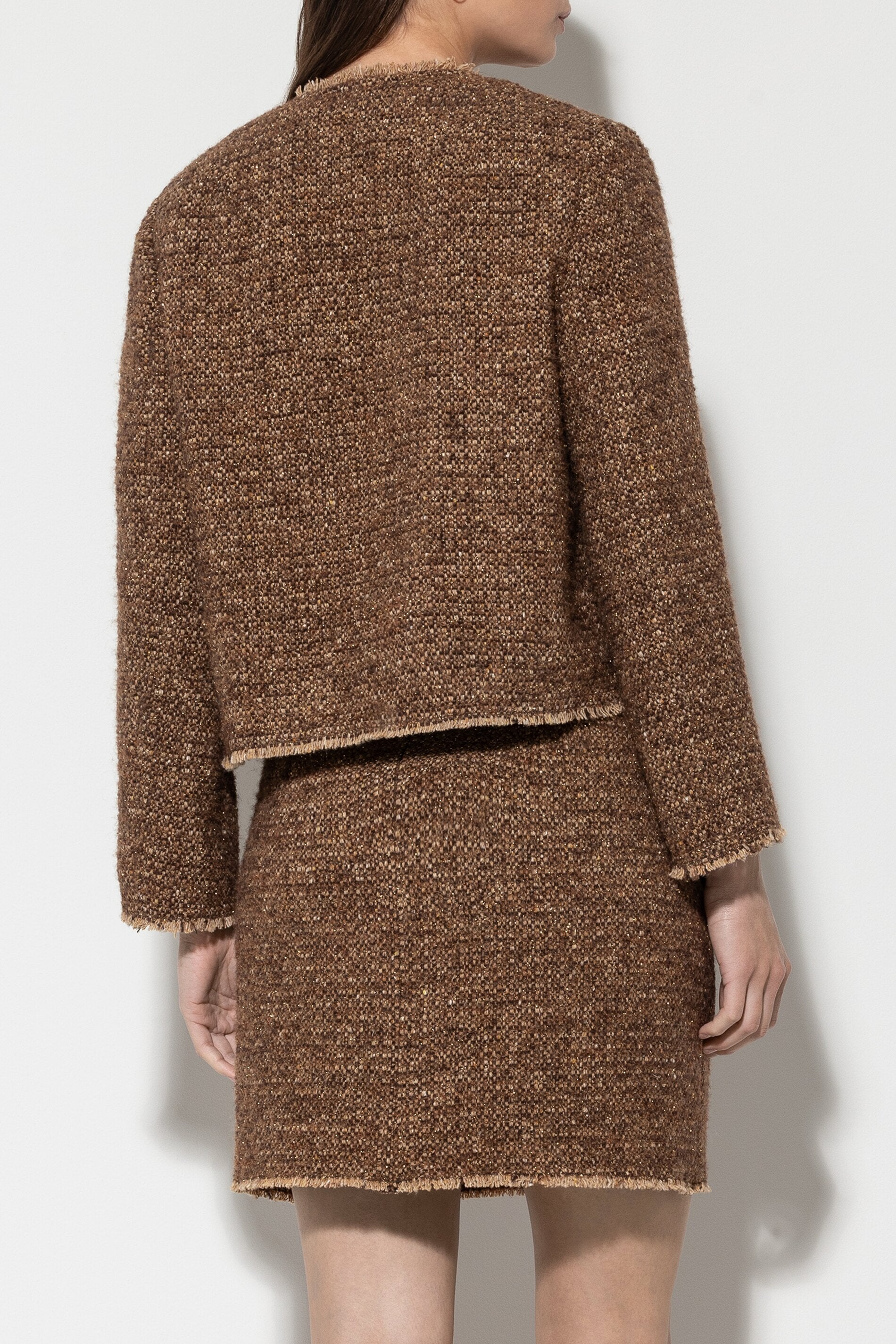 Tweedjacke mit Metallic-Effekt - hazelnut - Standard | Model Detail