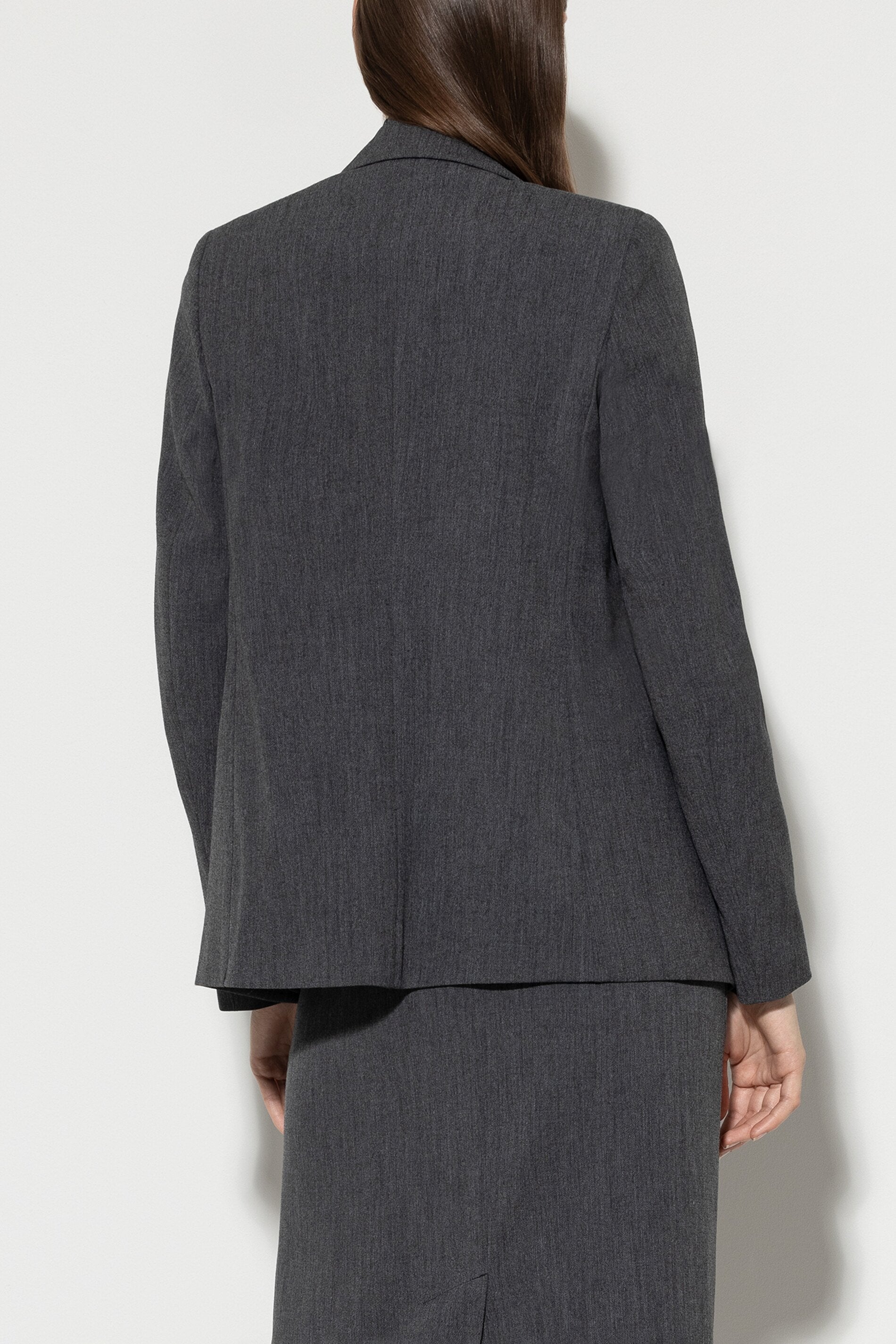 Blazer aus Kaschmir-Mix - dark grey melange - Standard | Model Detail