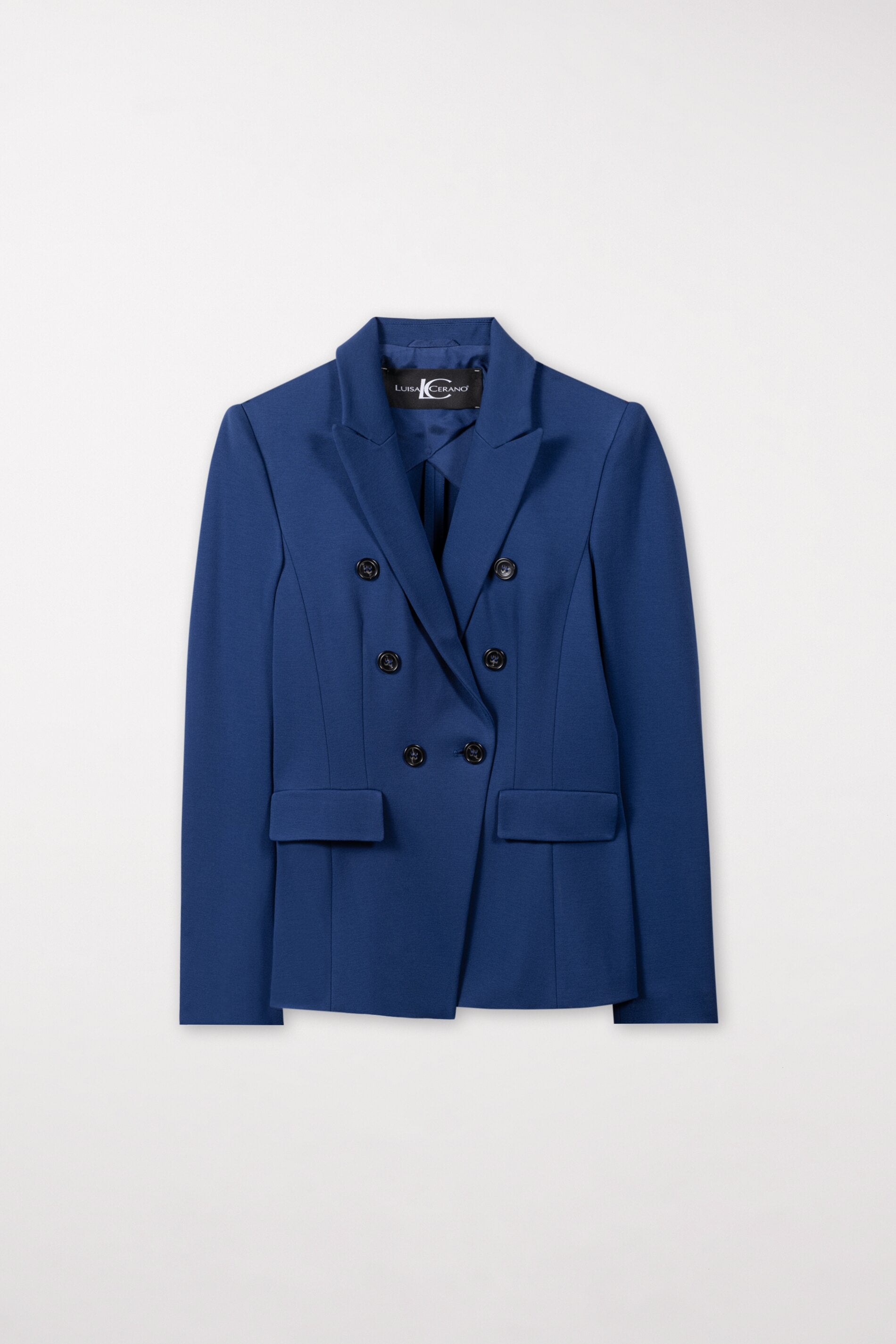 Blazer aus Punto-Milano - deep blue - Standard | Model Front