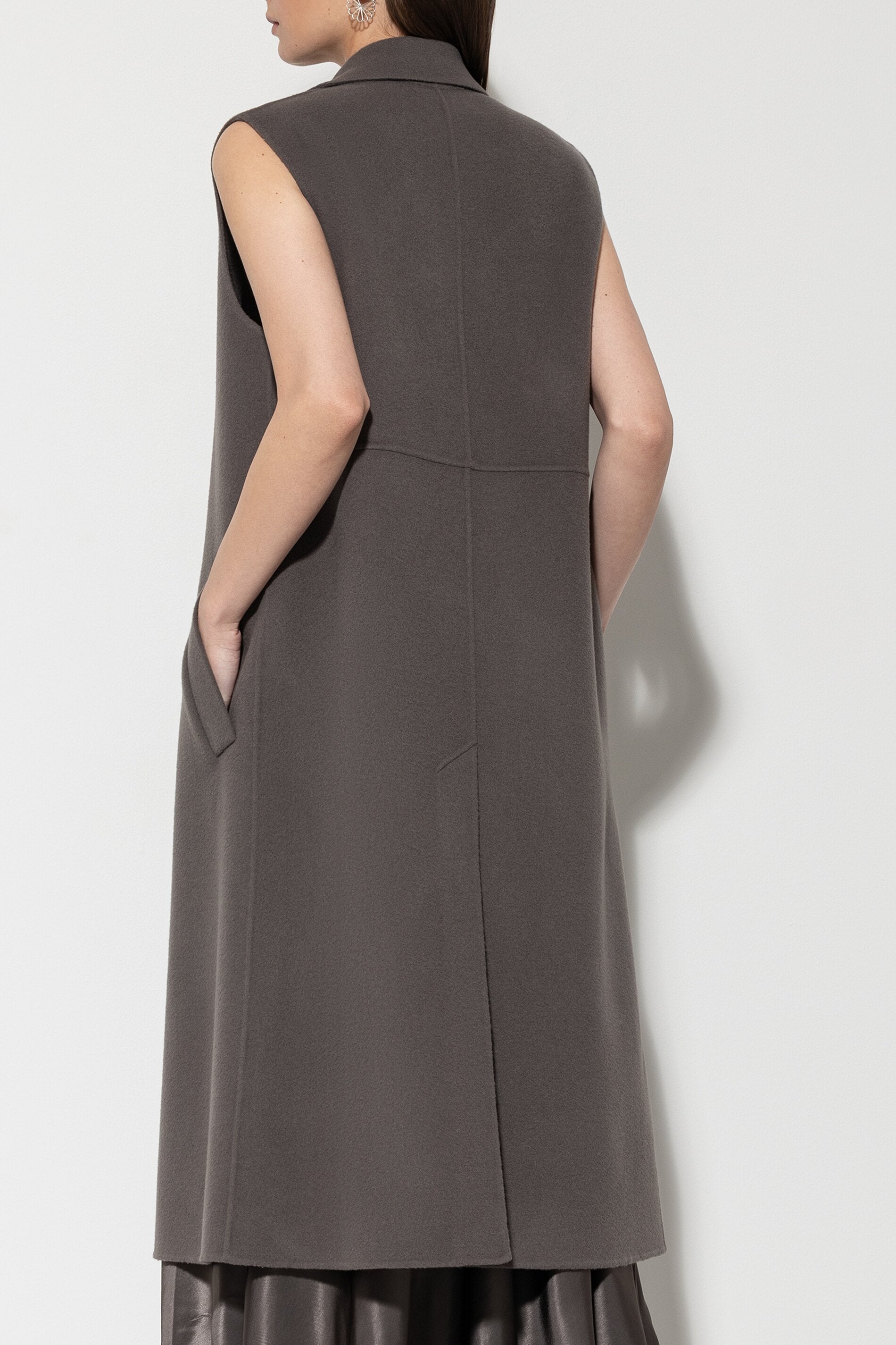 Doubleface-Mantelweste - taupe - Standard | Model Detail