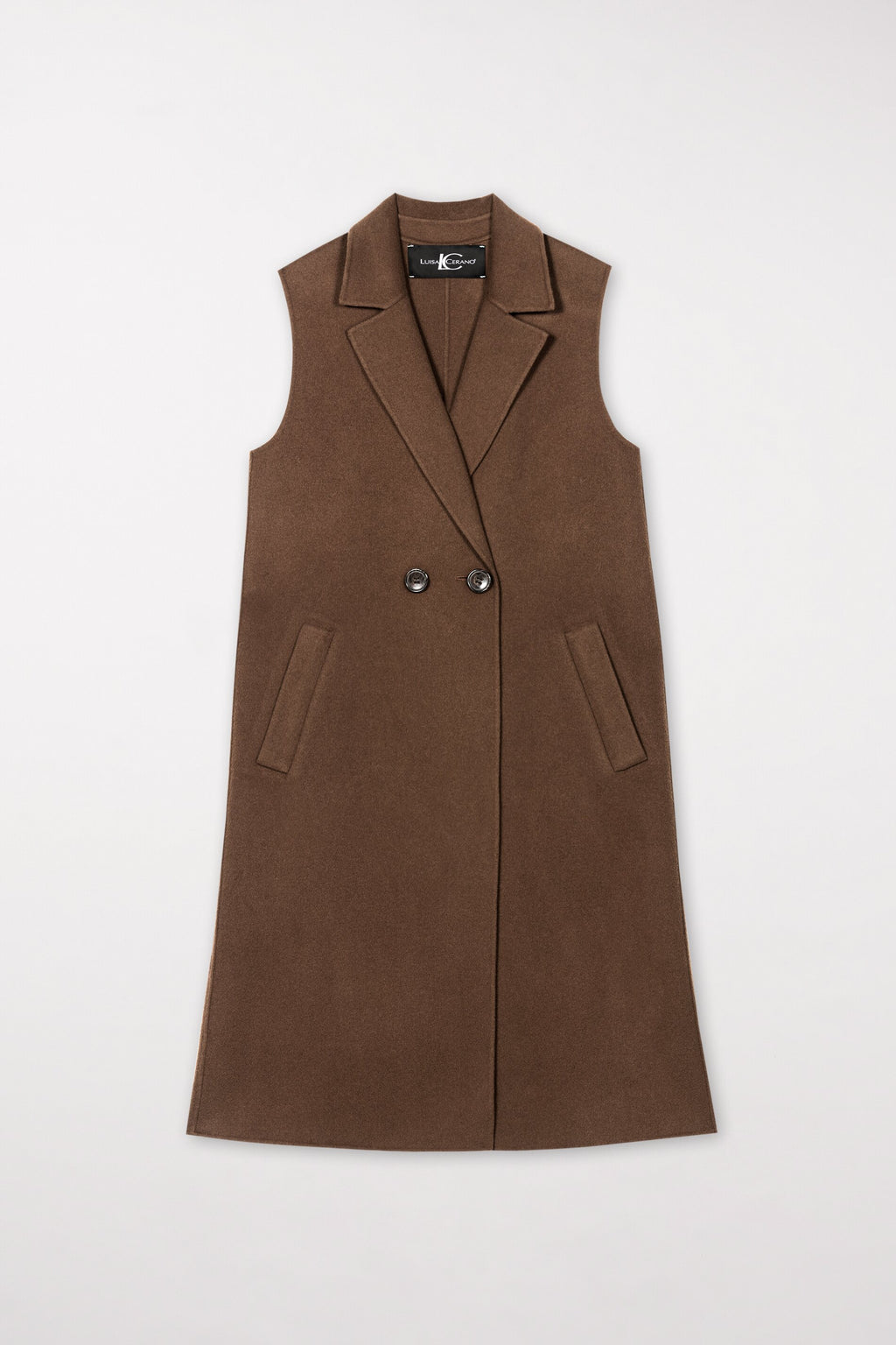 Doubleface-Mantelweste - hazelnut - Standard | Model Front