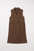 Doubleface-Mantelweste - hazelnut - Standard | Model Front