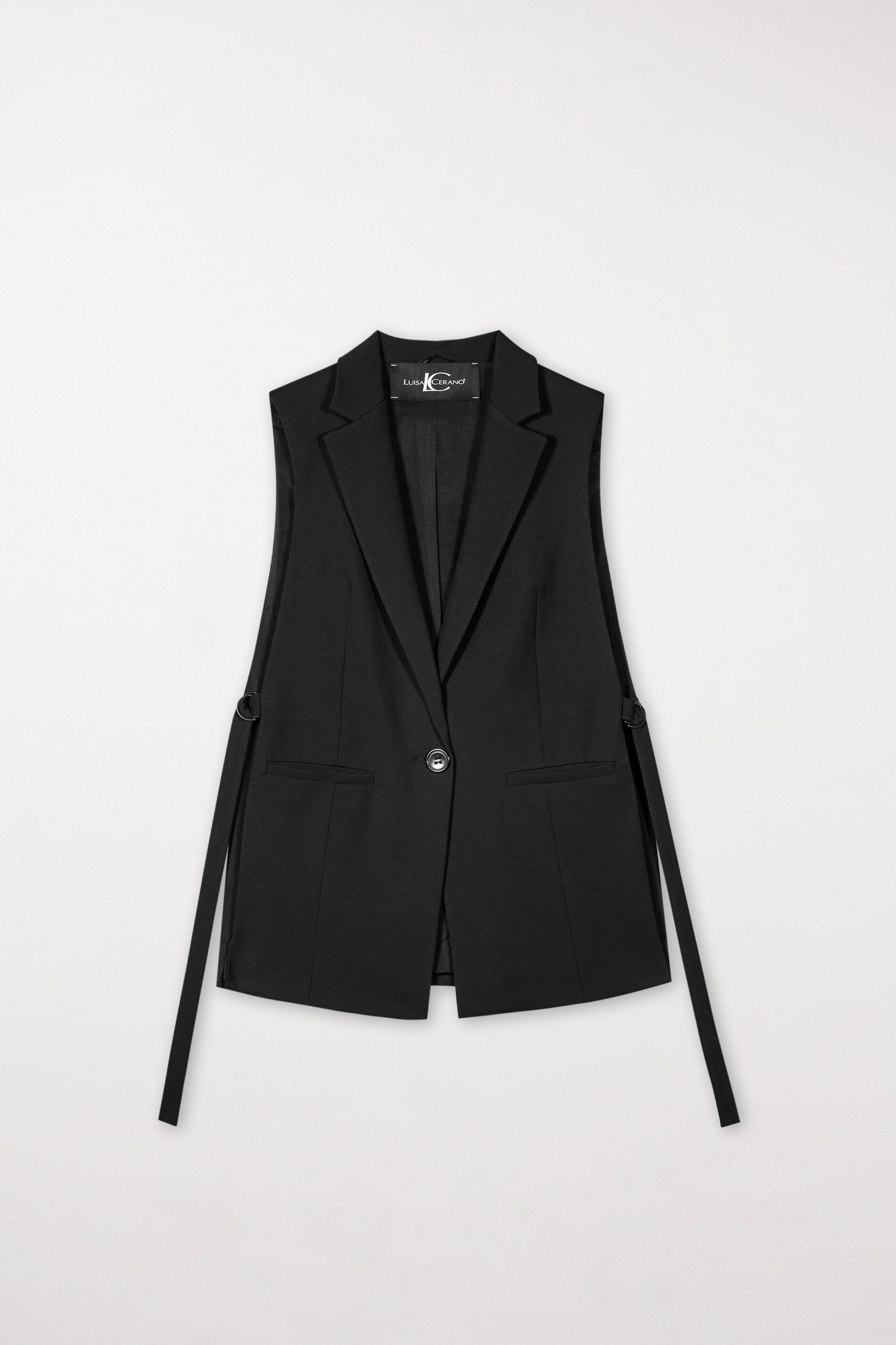 Blazerweste mit D-Ring - black - Standard | Model Front