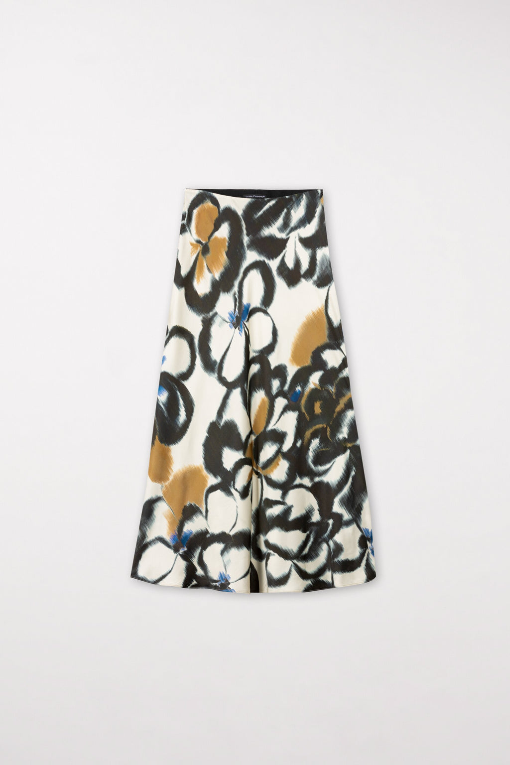 Satin-Rock mit Flower-Print - multi - Standard | Model Front