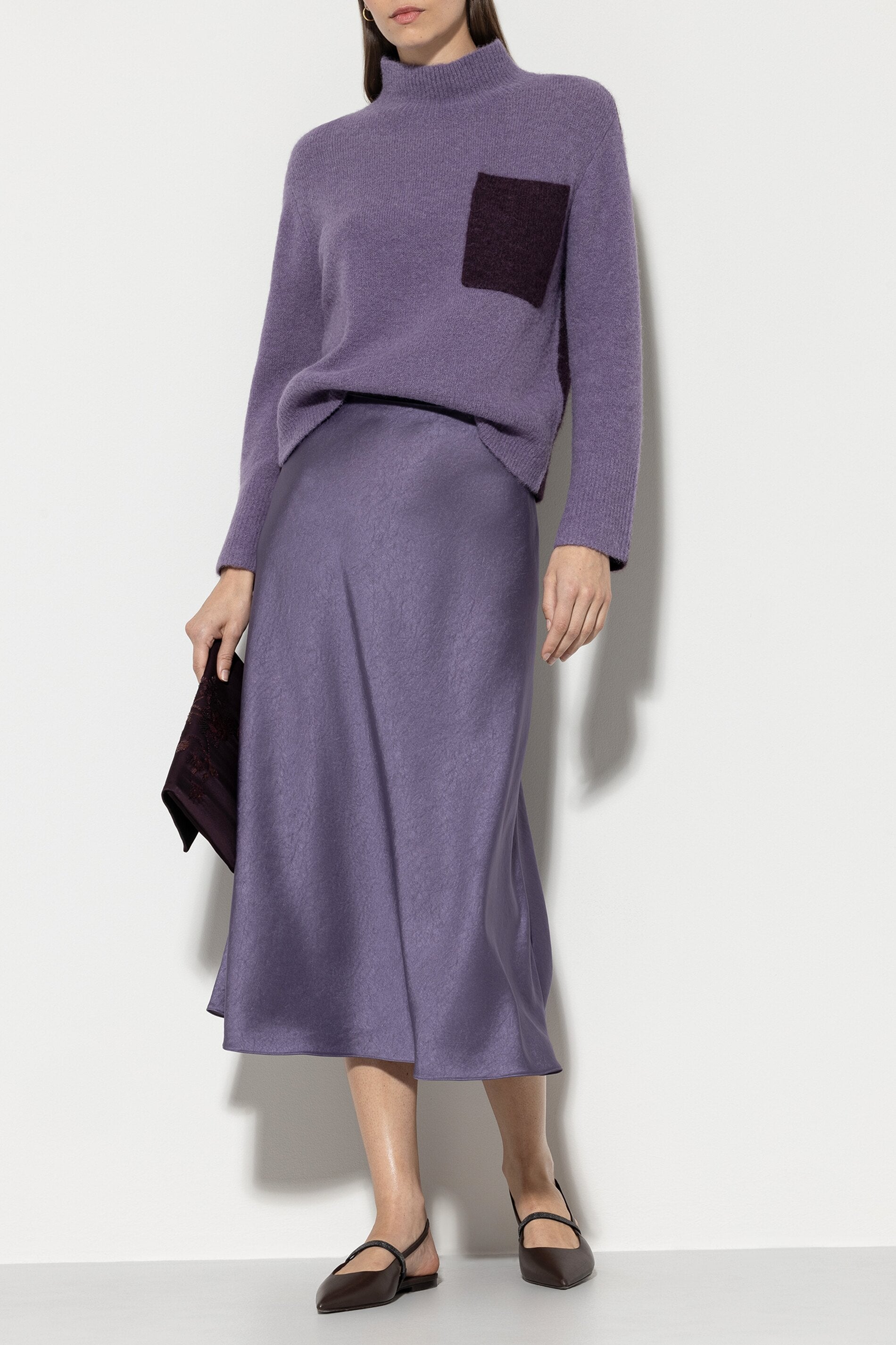 Satin-Sliprock - mauve - Standard | Model Seite