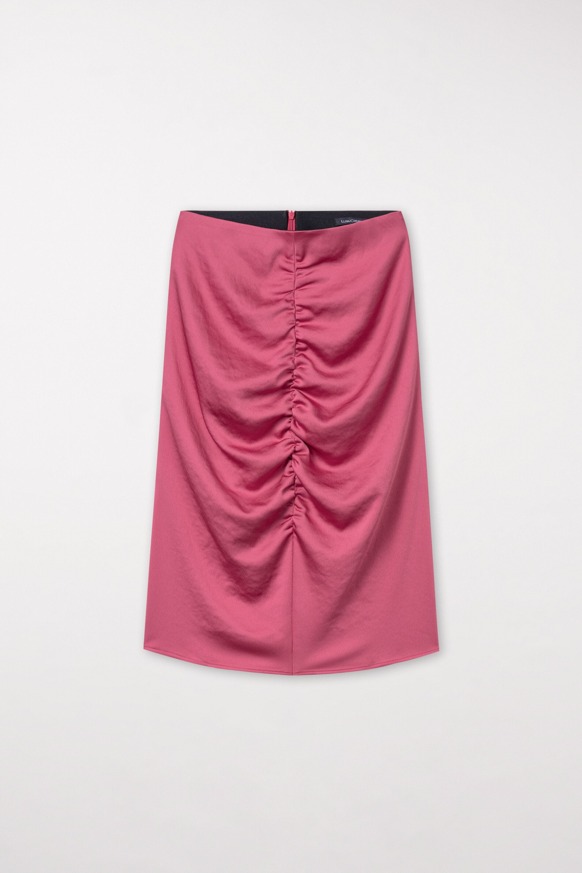 Rock mit Raffung - flashy pink - Standard | Model Front