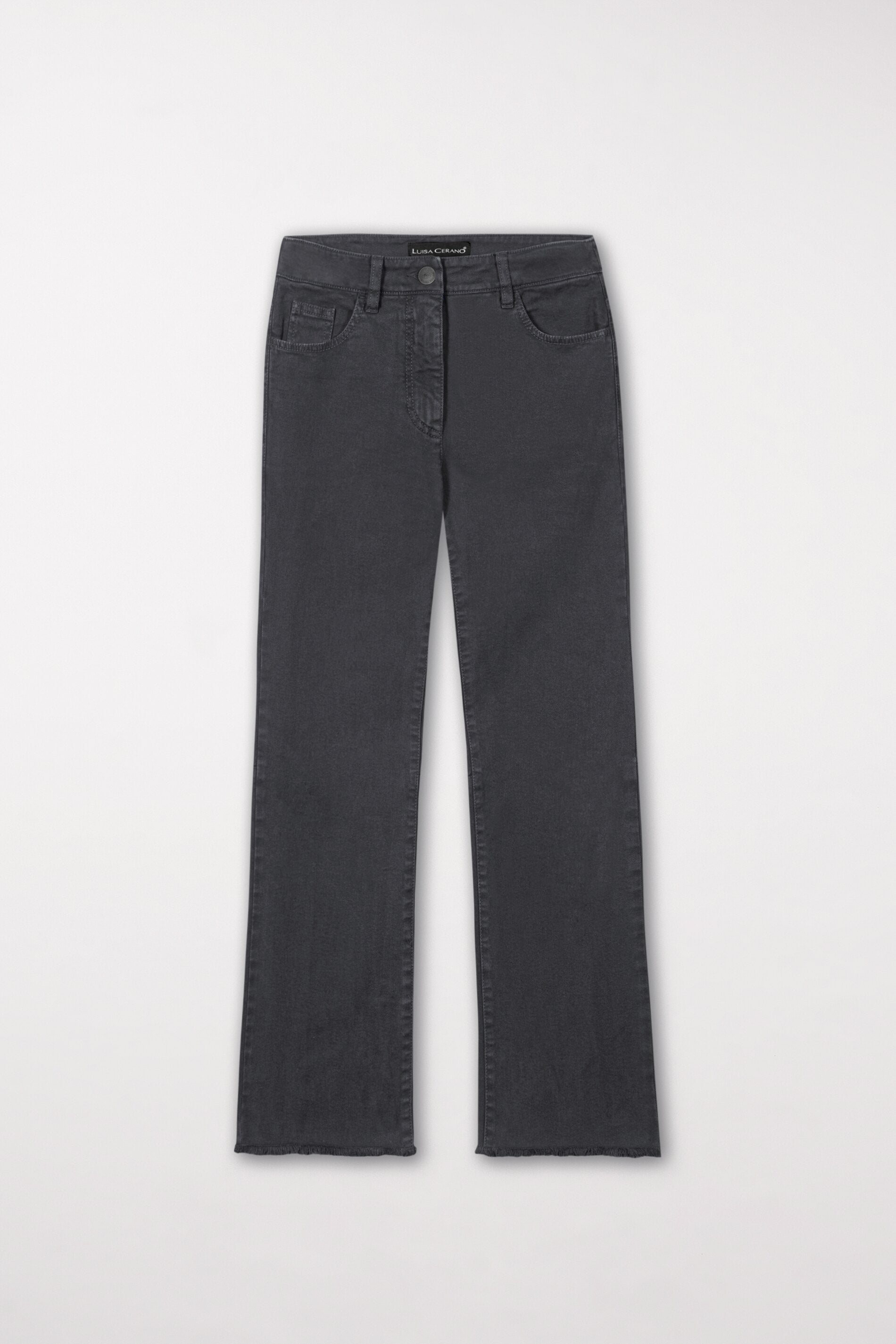 Authentic-Twill-Denim - asphalt - ohne Motiv | Model Front