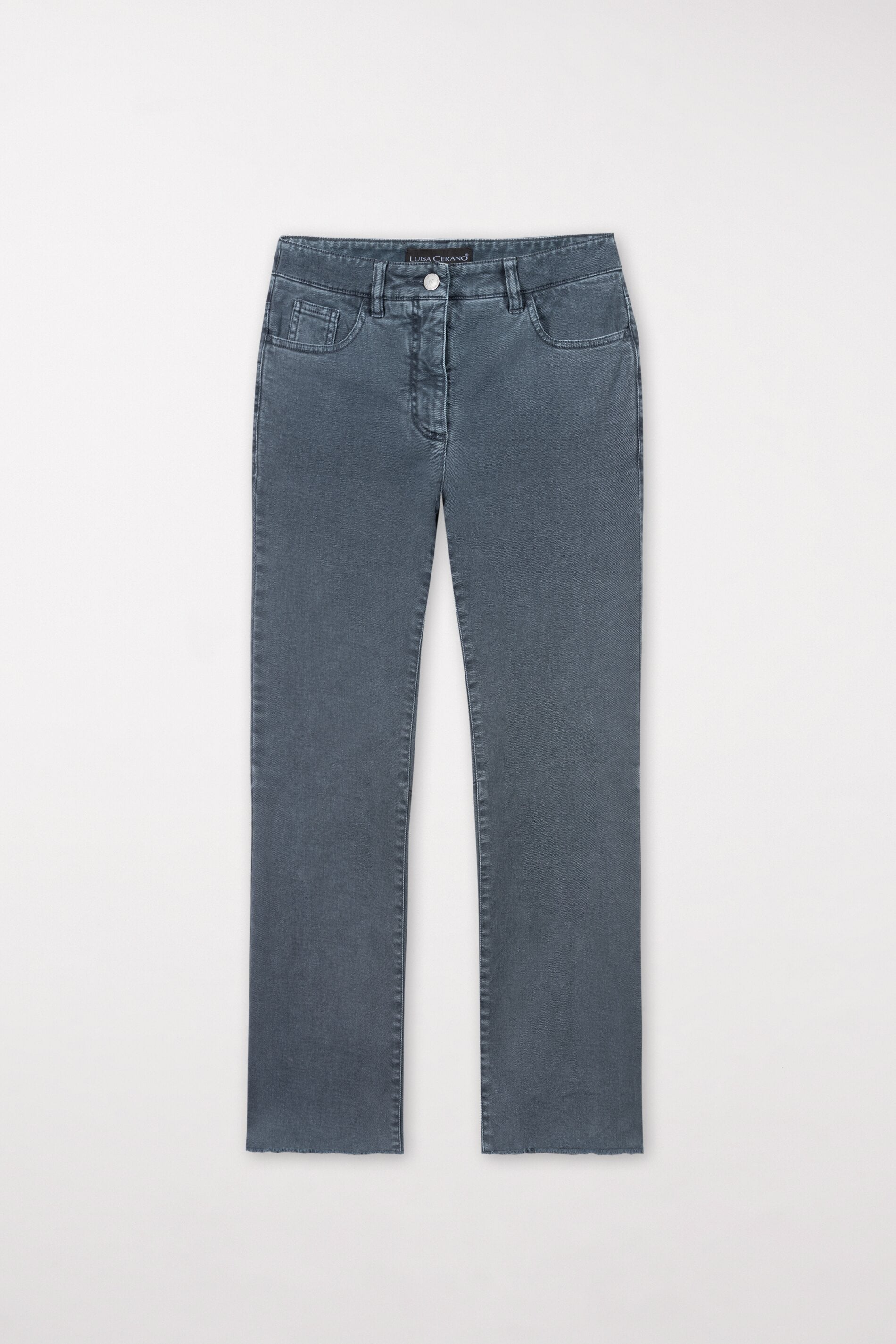 Authentic-Twill-Denim - greyish blue - ohne Motiv | Model Front