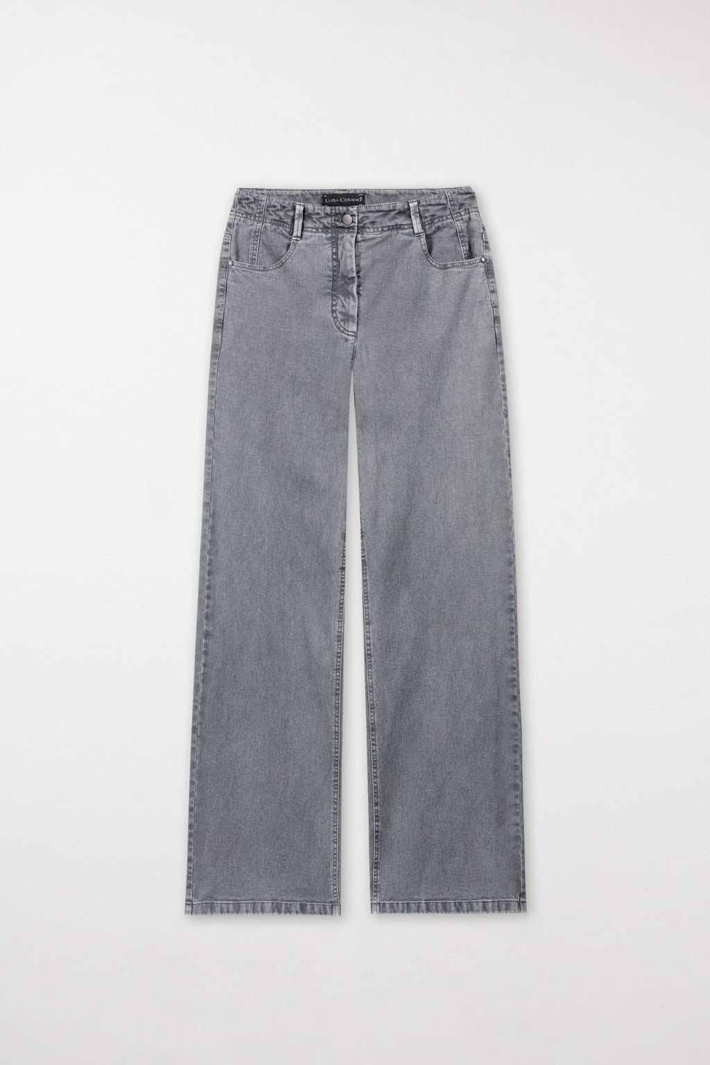 Authentic-Twill-Denim - soft grey - ohne Motiv | Model Front
