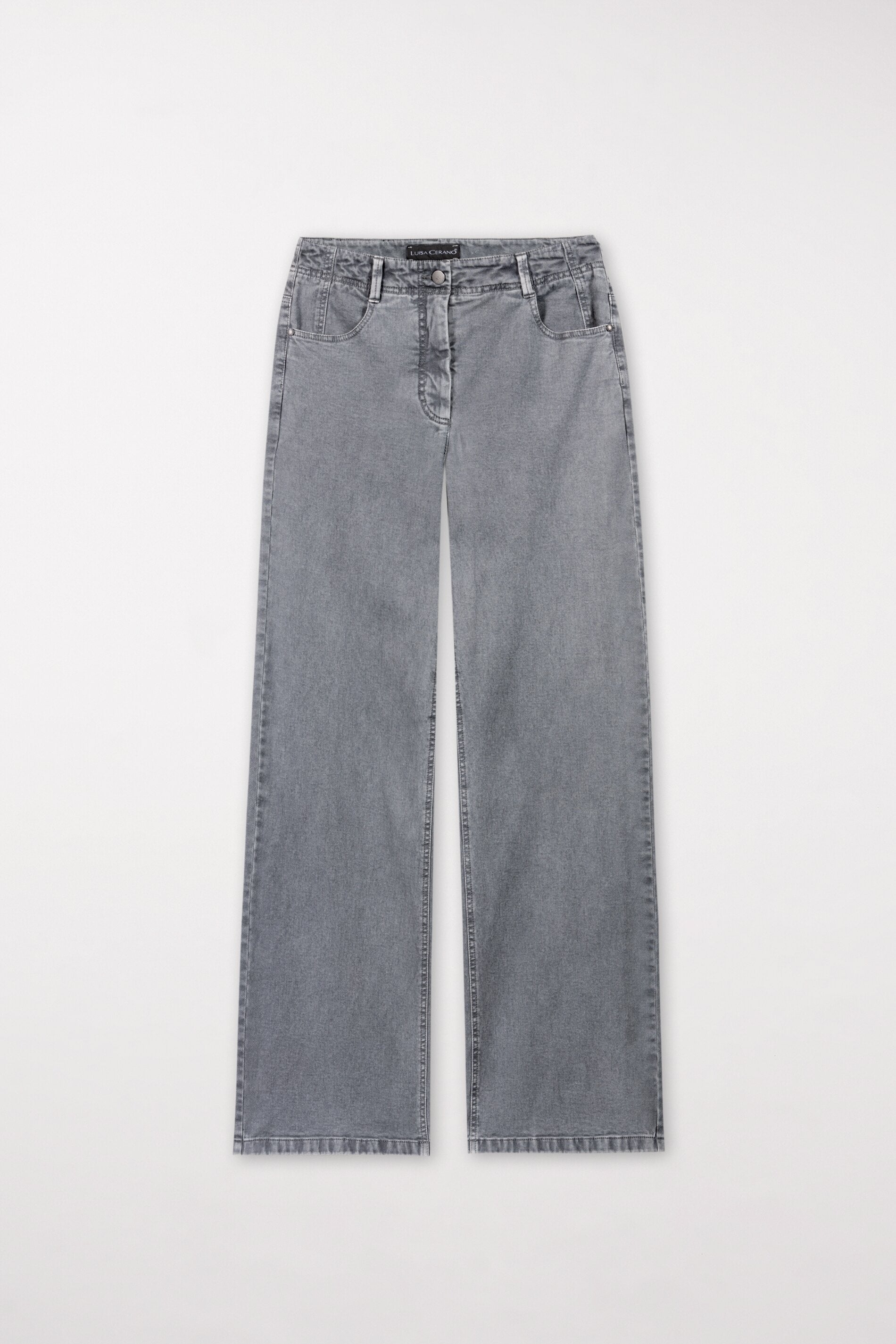 Authentic-Twill-Denim - soft grey - ohne Motiv | Model Front