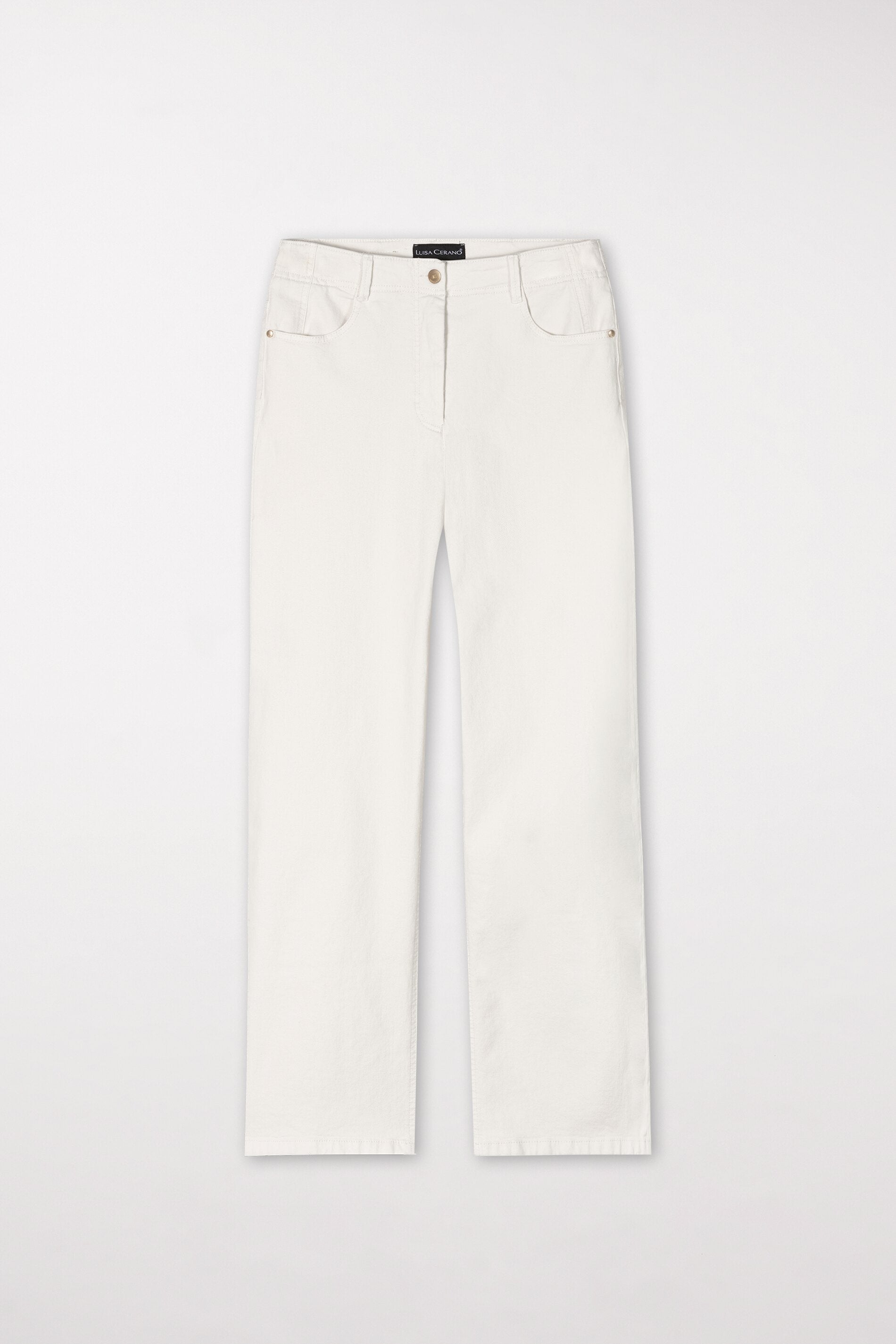 Authentic-Twill-Denim - creme - ohne Motiv | Model Front