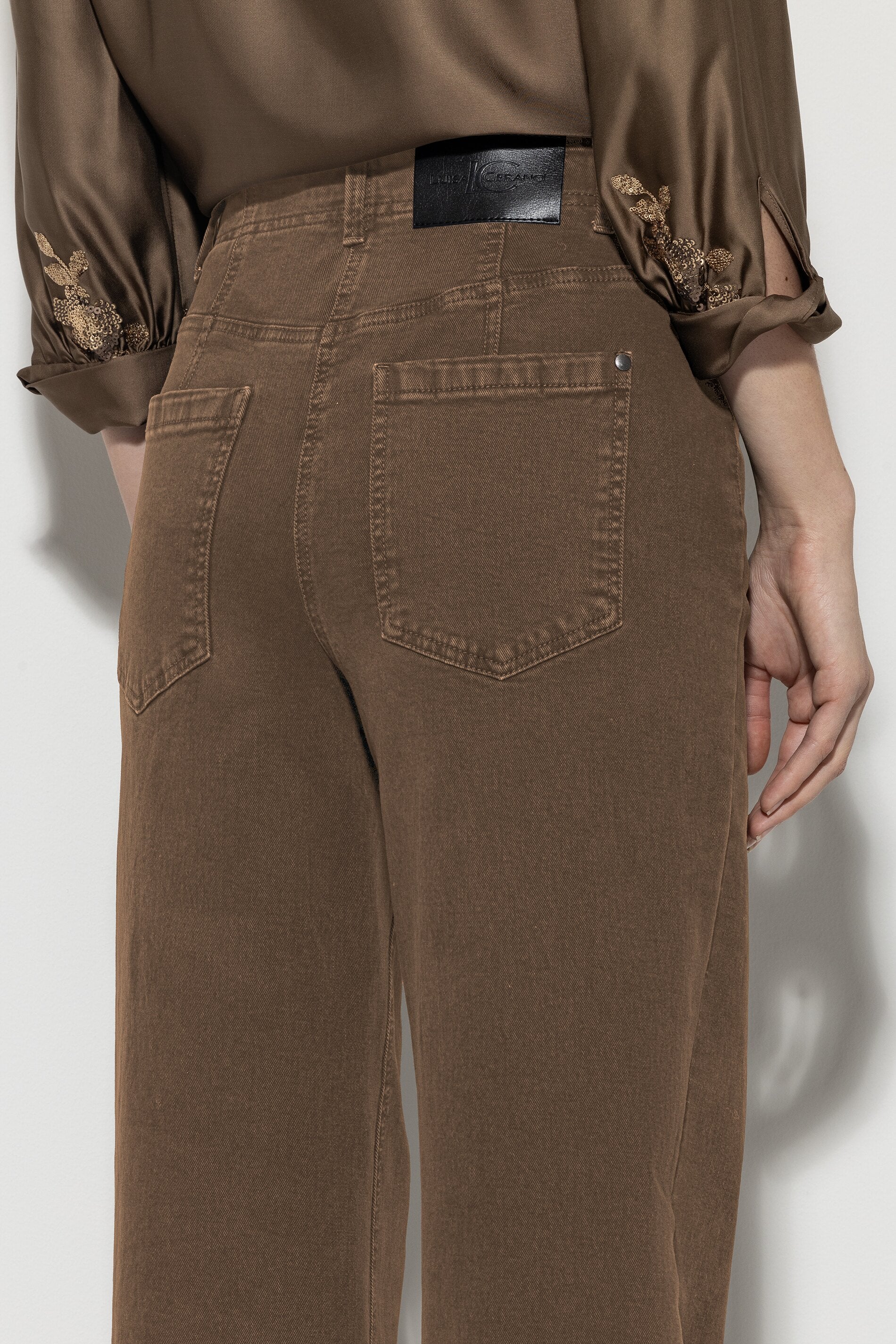 Authentic-Twill-Denim - tobacco - ohne Motiv | Artikel Front