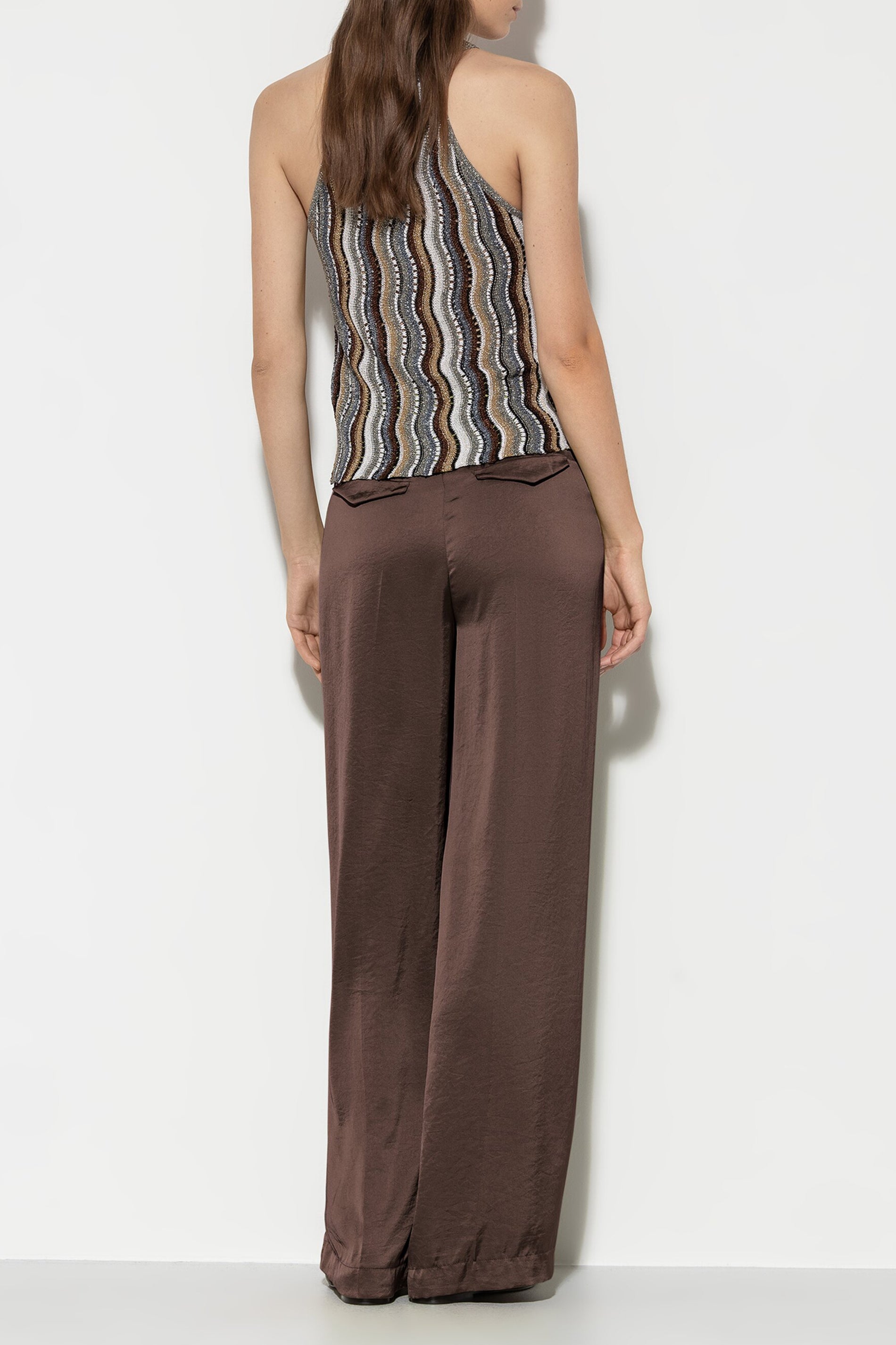 Wideleg-Pants mit Bundfalten - nougat - Standard | Model Detail