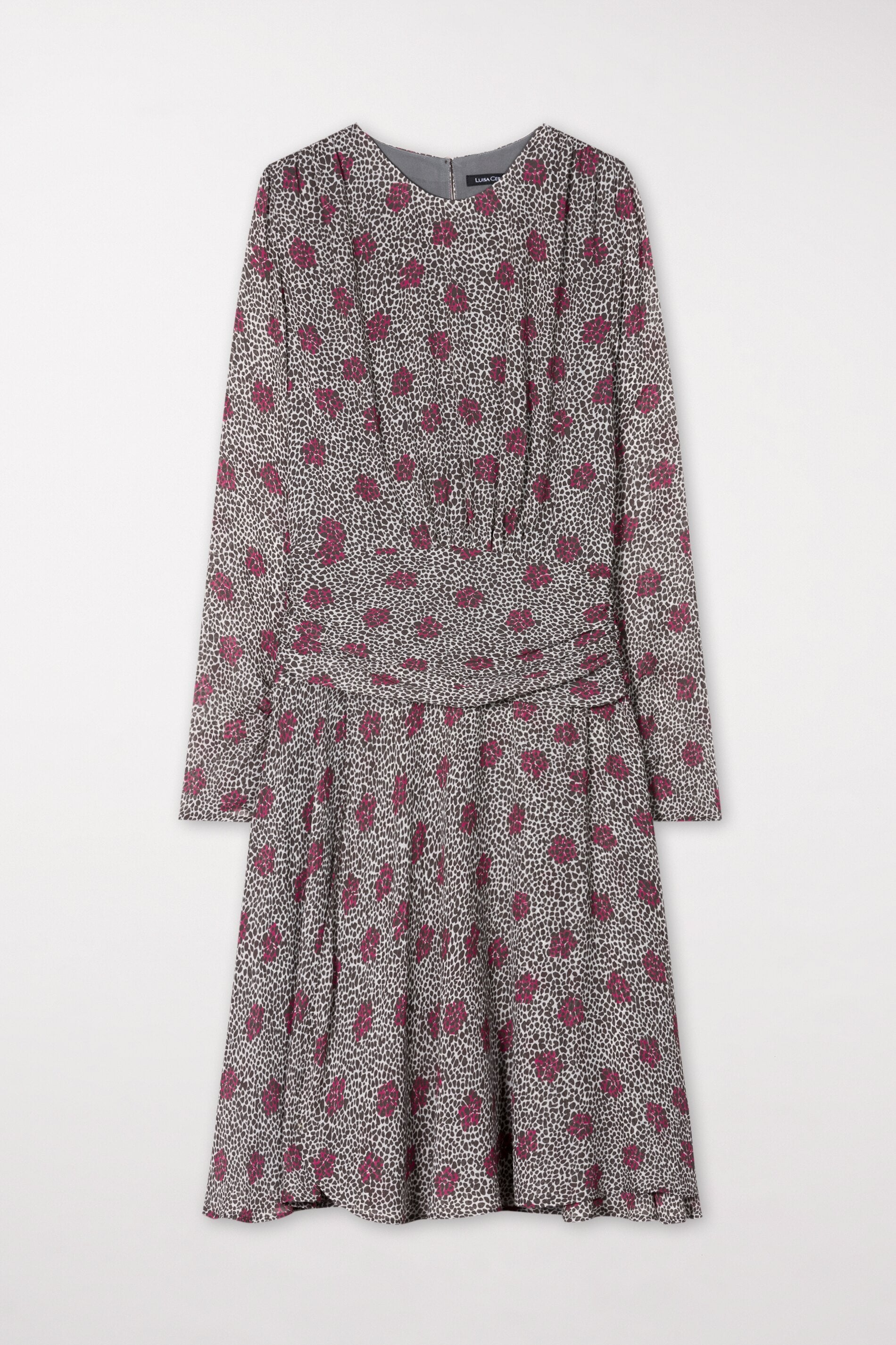 Kleid mit Millefleurs-Print - multi - Standard | Model Front