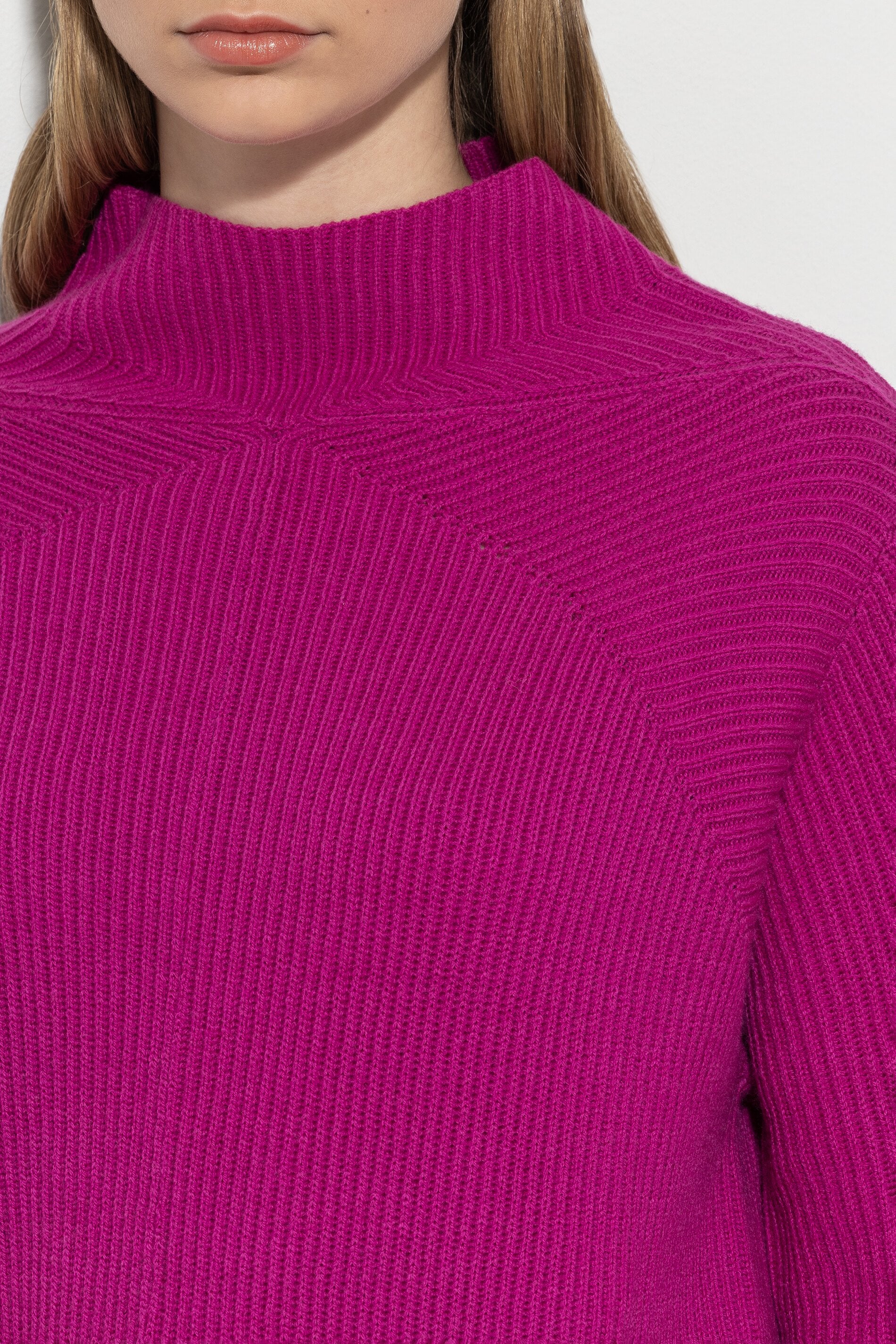 Kleid in Rippstruktur - ultra pink - Standard | Artikel Front