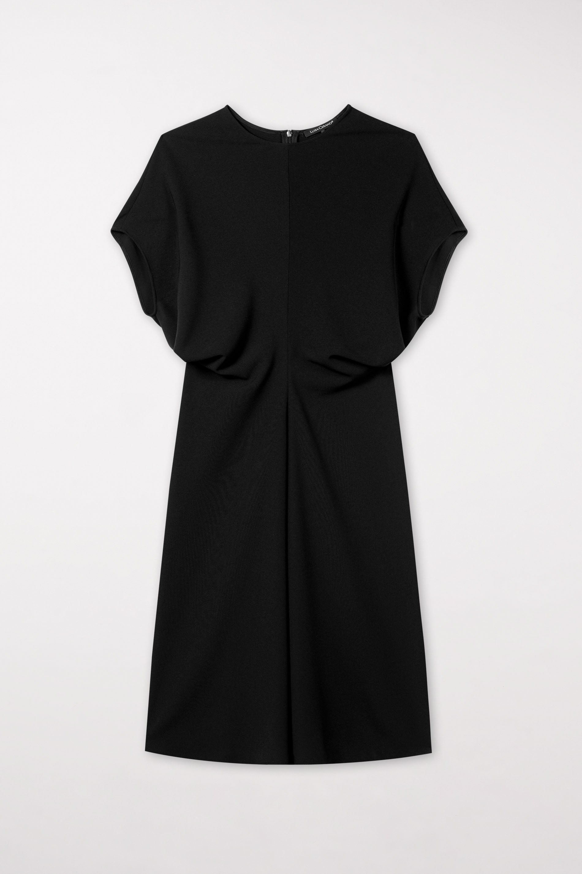 Kleid in Midilänge - deep black - Standard | Model Front