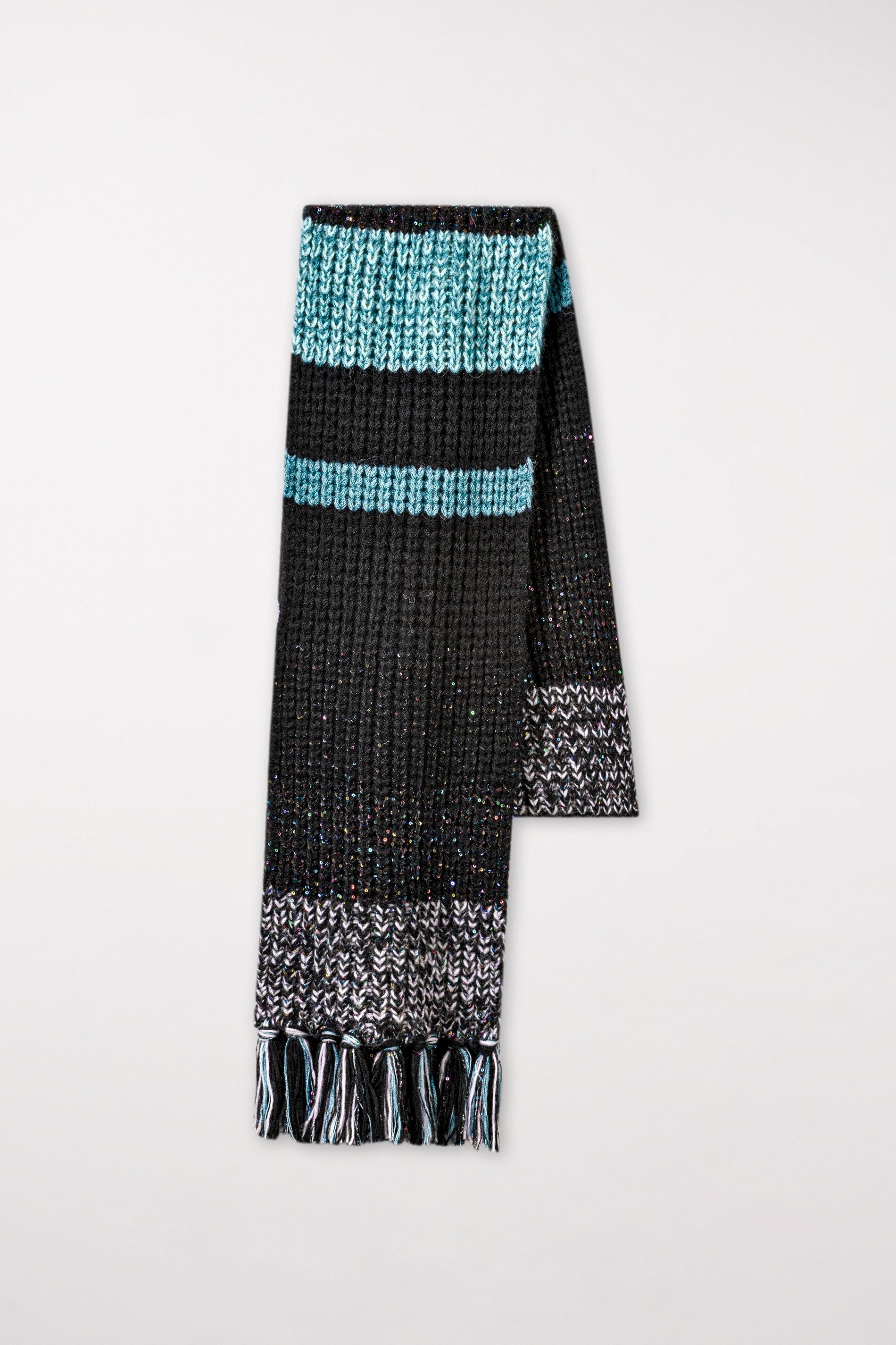 Streifen-Schal aus Woll-Mix - multi - Standard | Model Front